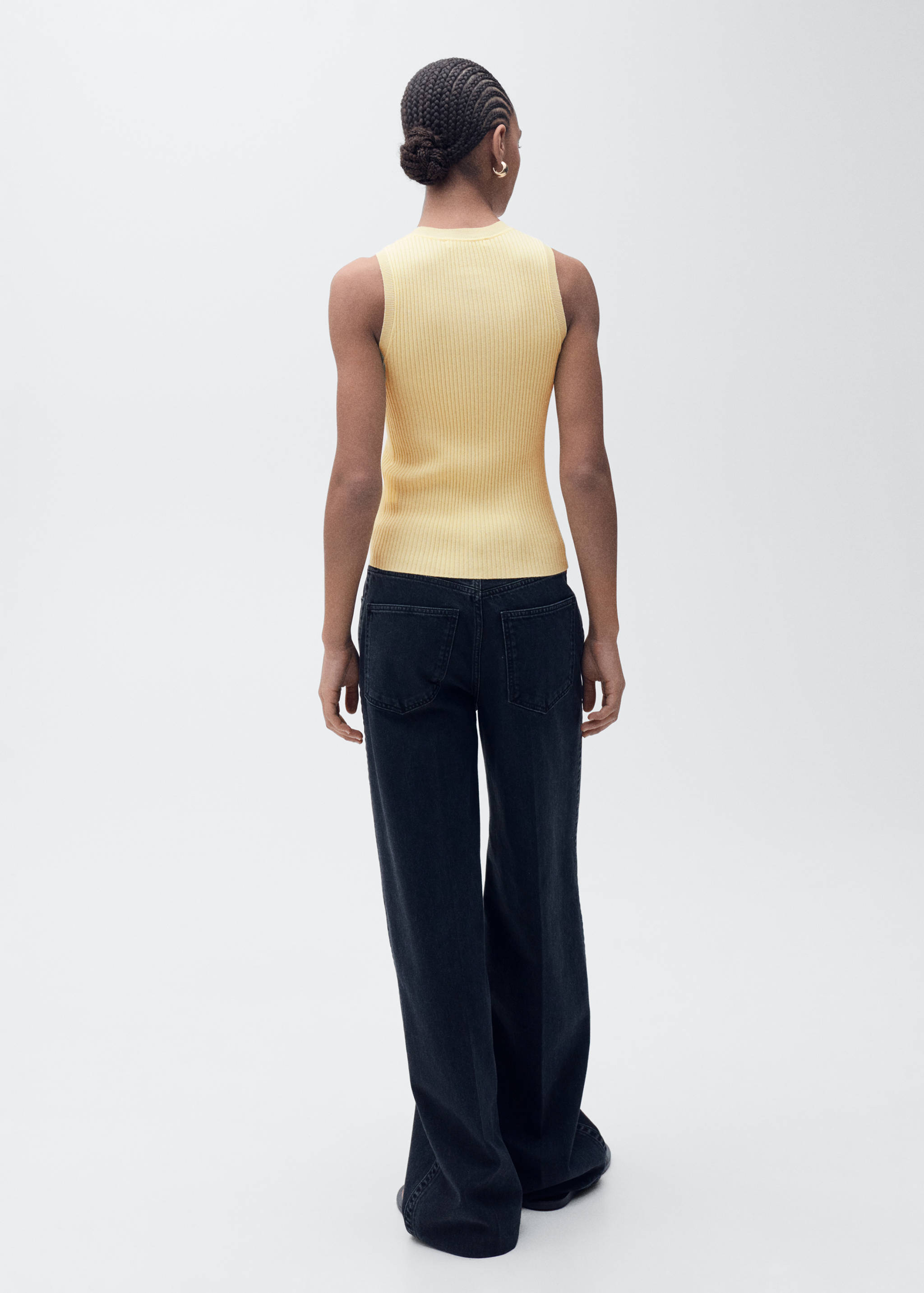 Ribbed knit top - Reverse of the article