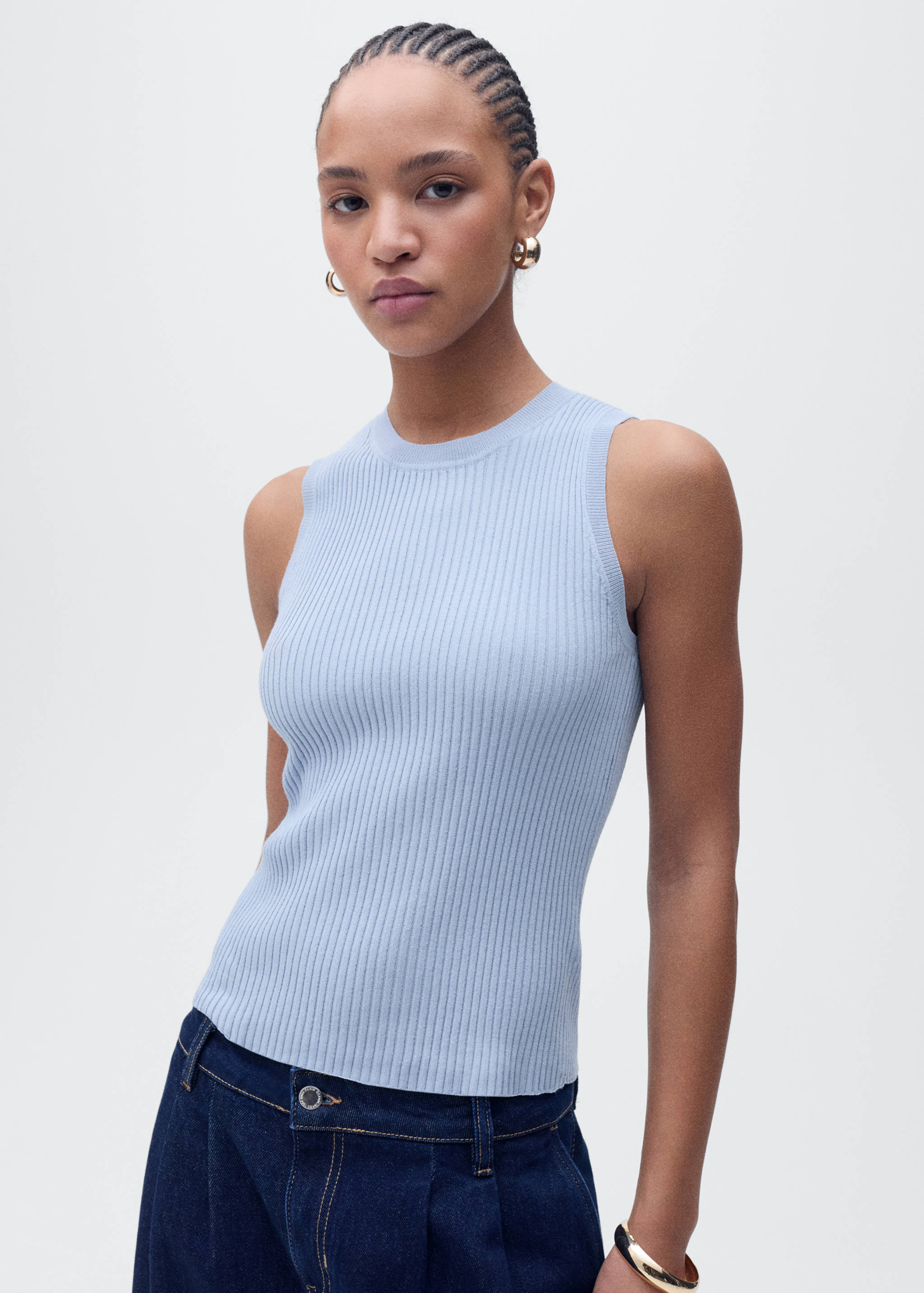 Ribbed knit top - Medium plane