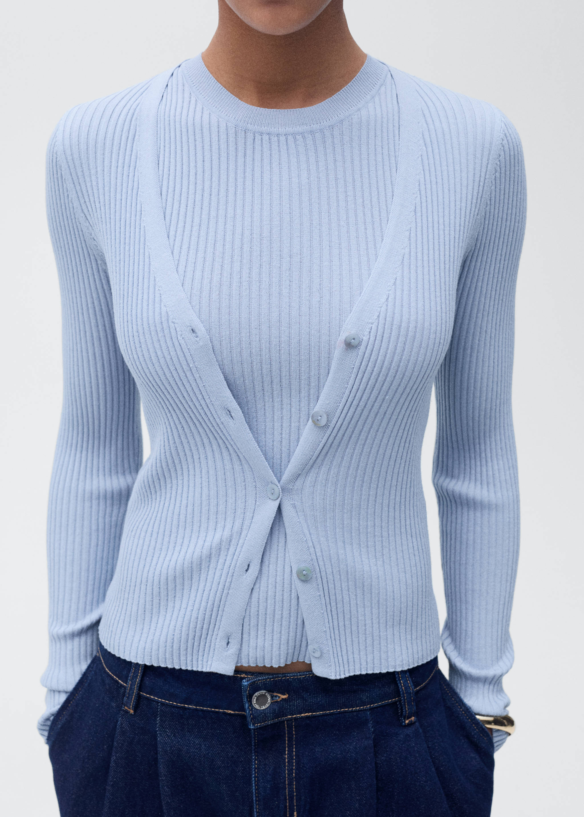 Ribbed knit top - Details of the article 6