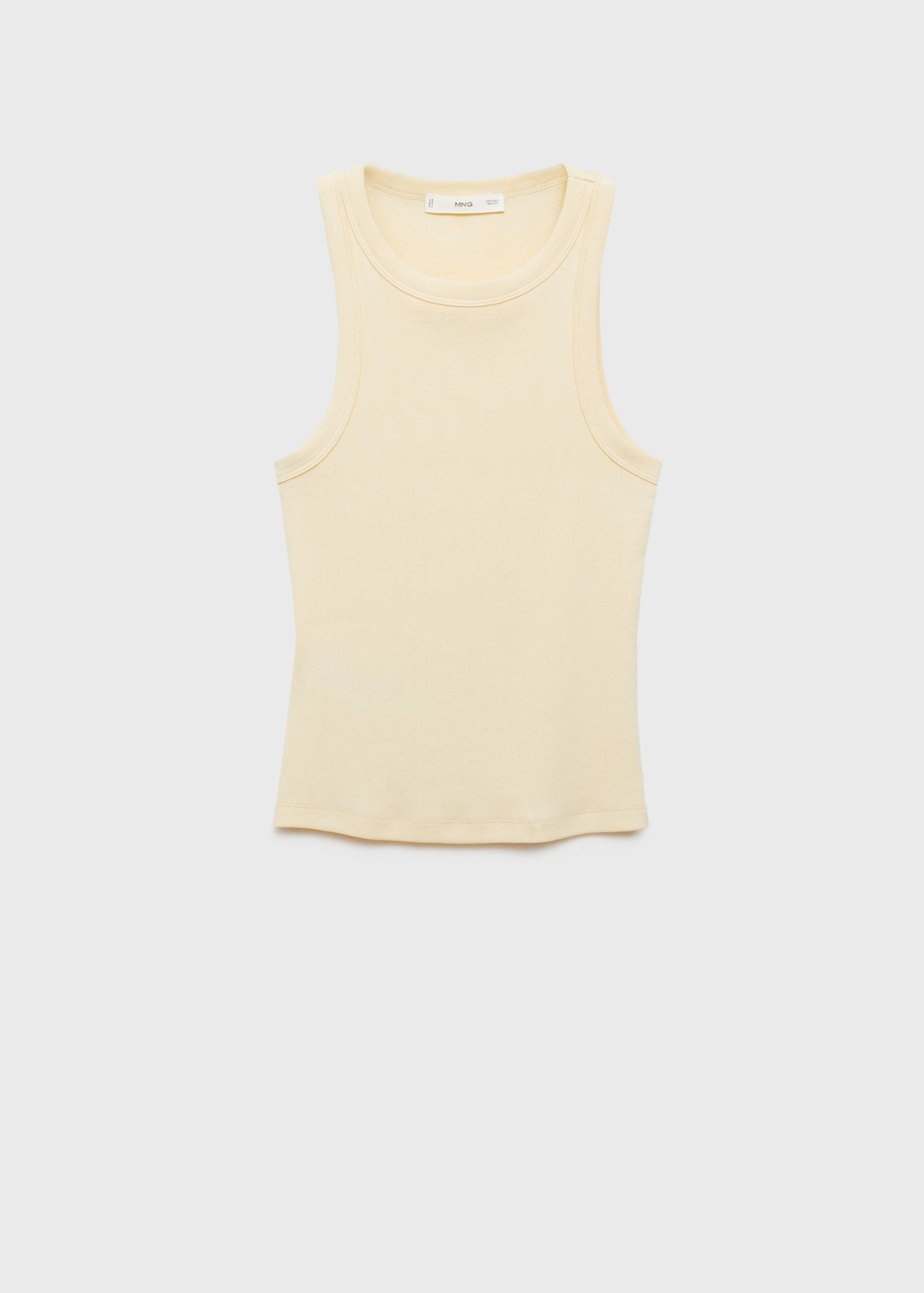 Ribbed cotton-blend top - Article without model