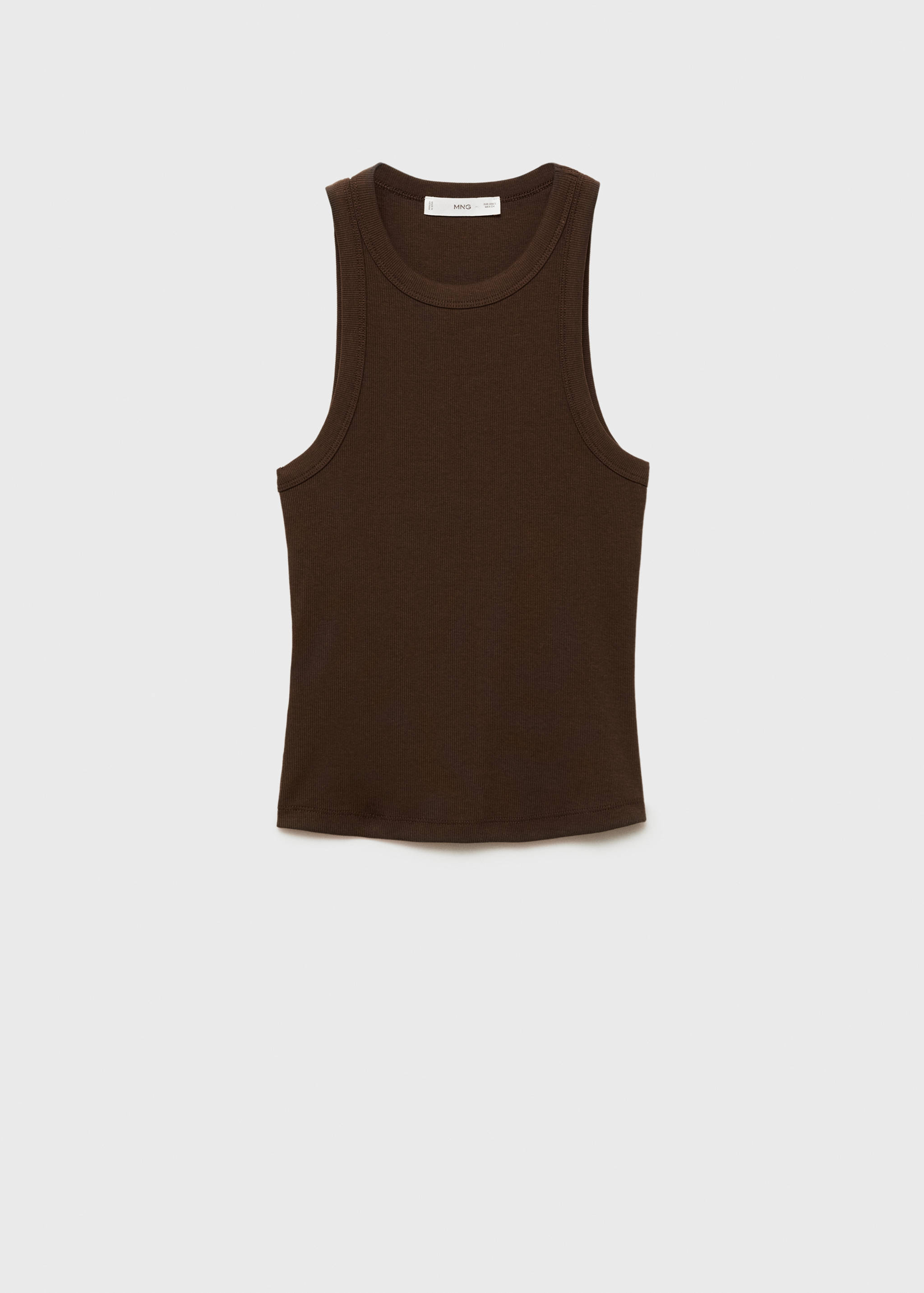 Ribbed cotton-blend top - Article without model