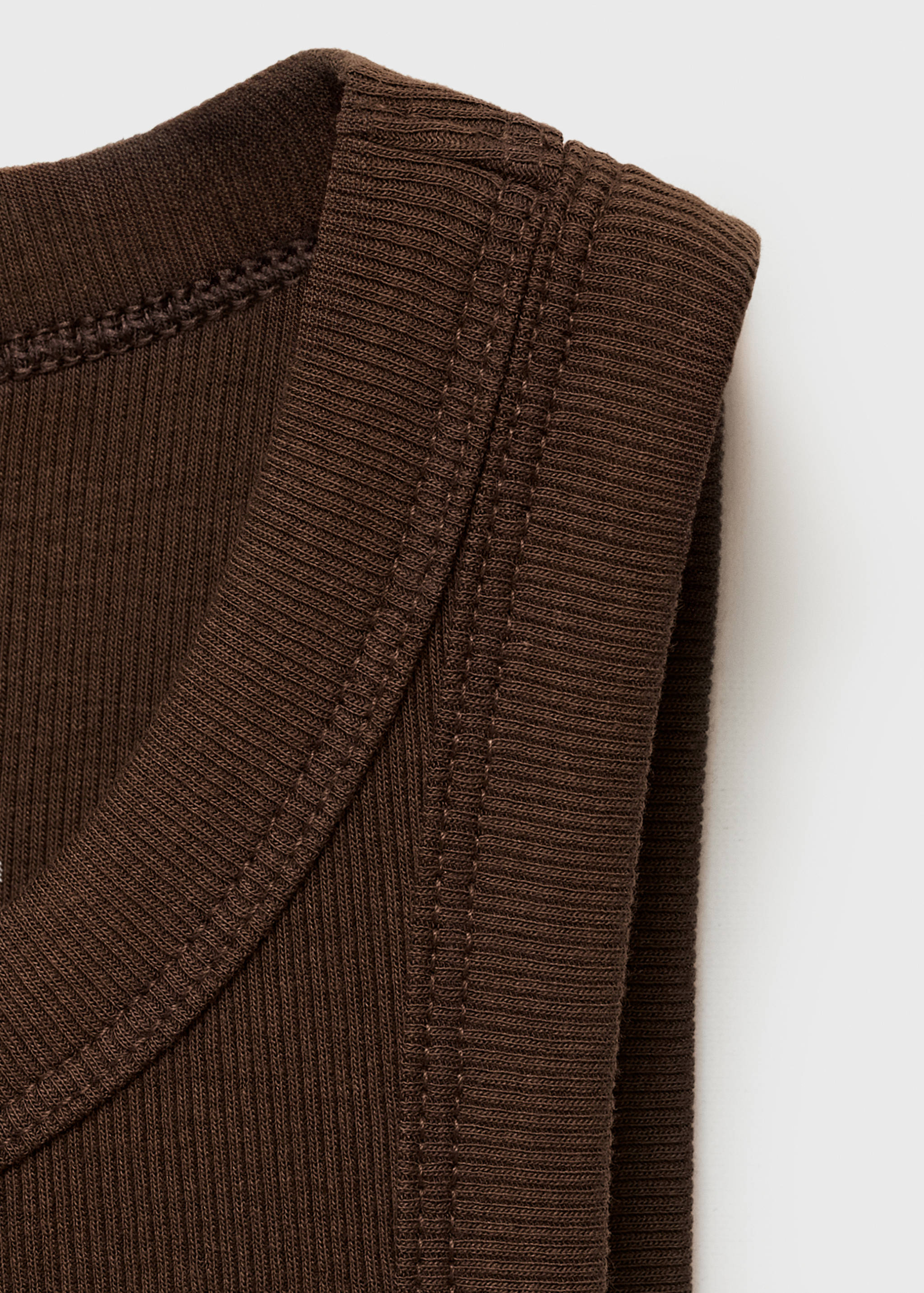 Ribbed cotton-blend top - Details of the article 8