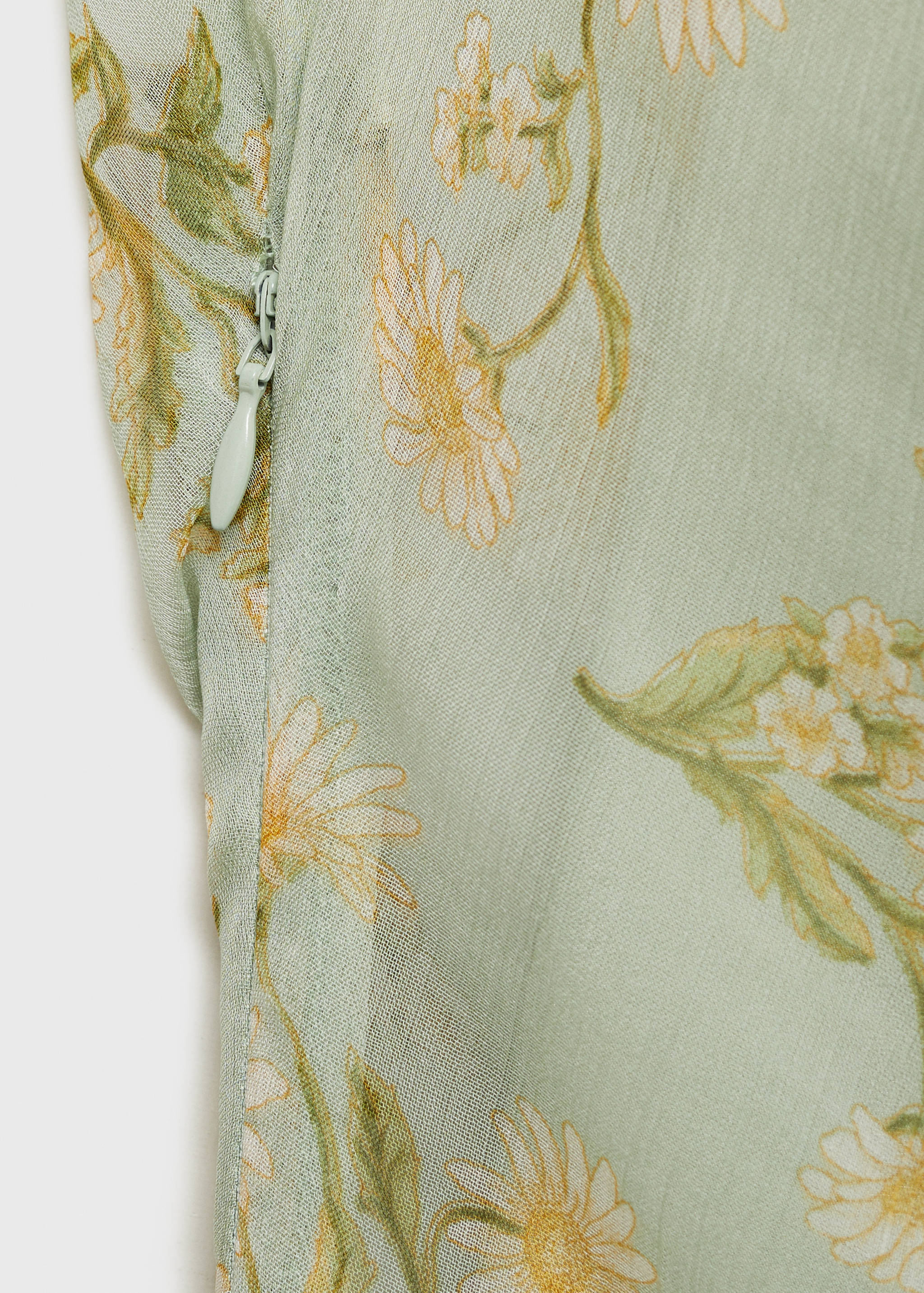 فستان شفاف جزئيًا مزين بالزهور - تفاصيل المنتج 0