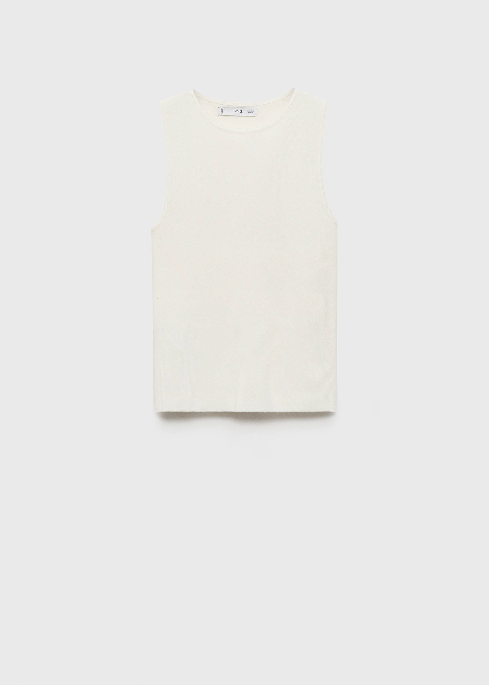 Sleeveless fitted knitted top - Article without model