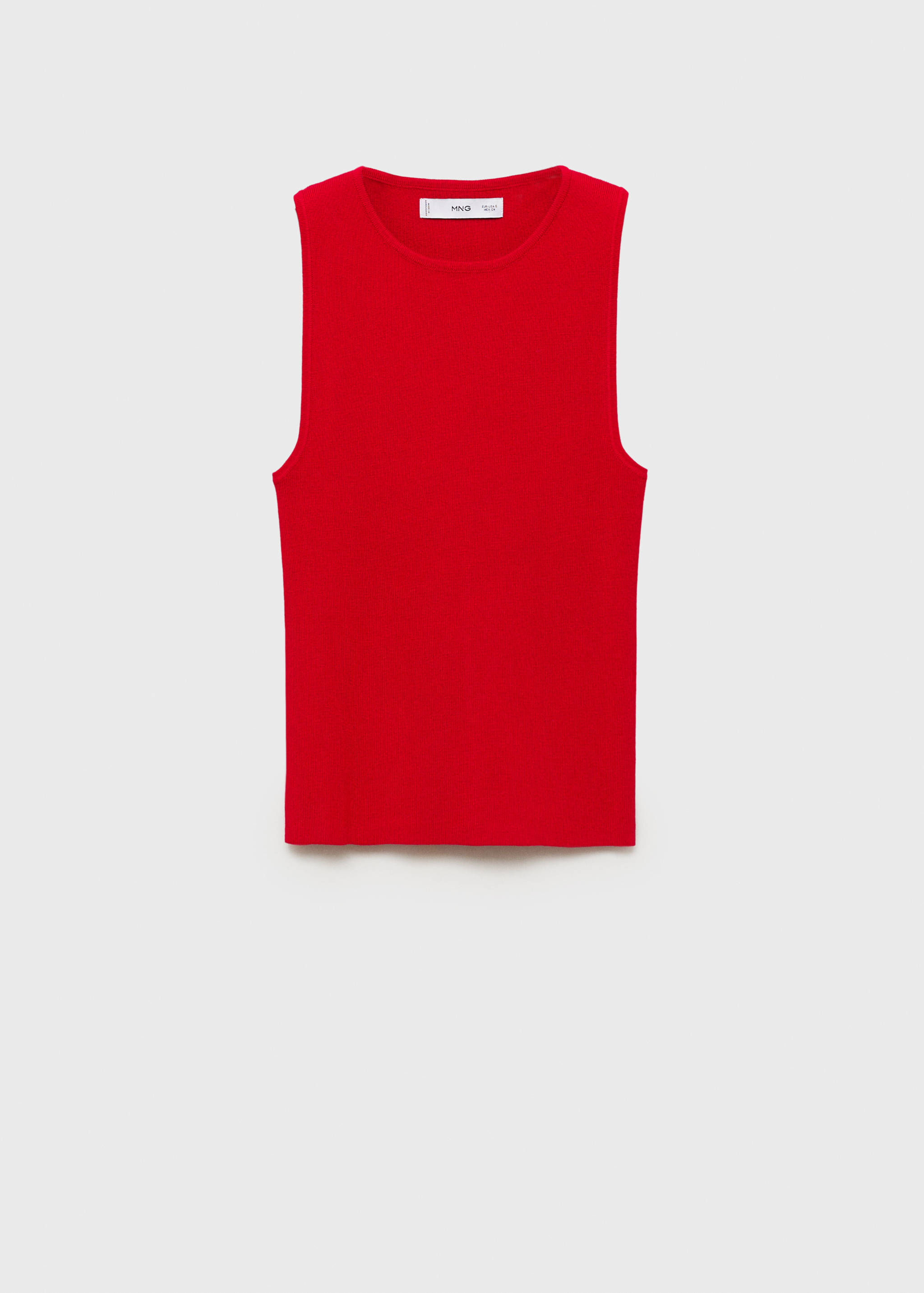 Sleeveless fitted knitted top - Article without model