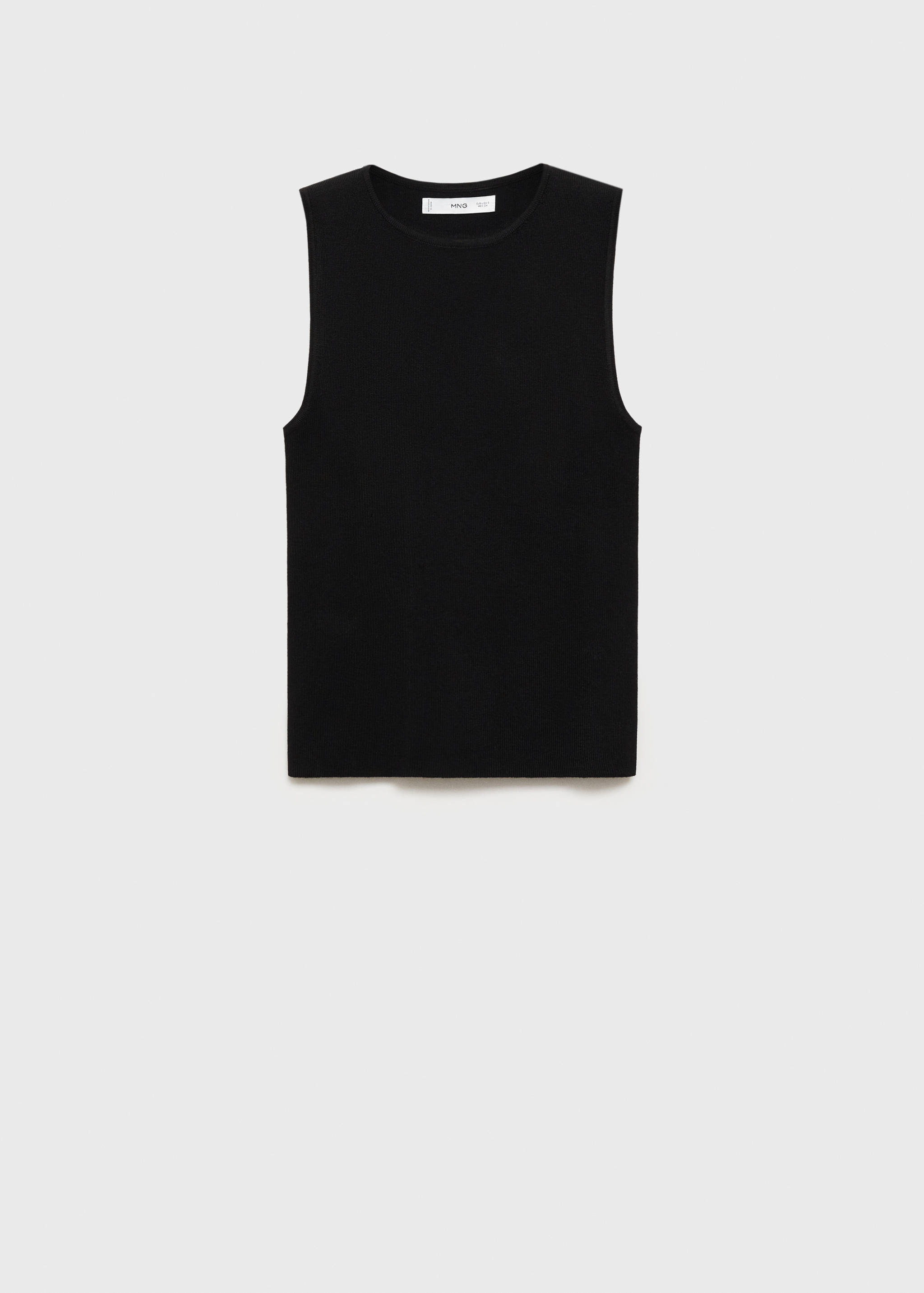 Top z dzianiny o taliowanym kroju bez rękawów - Artykuł bez modela/modelki