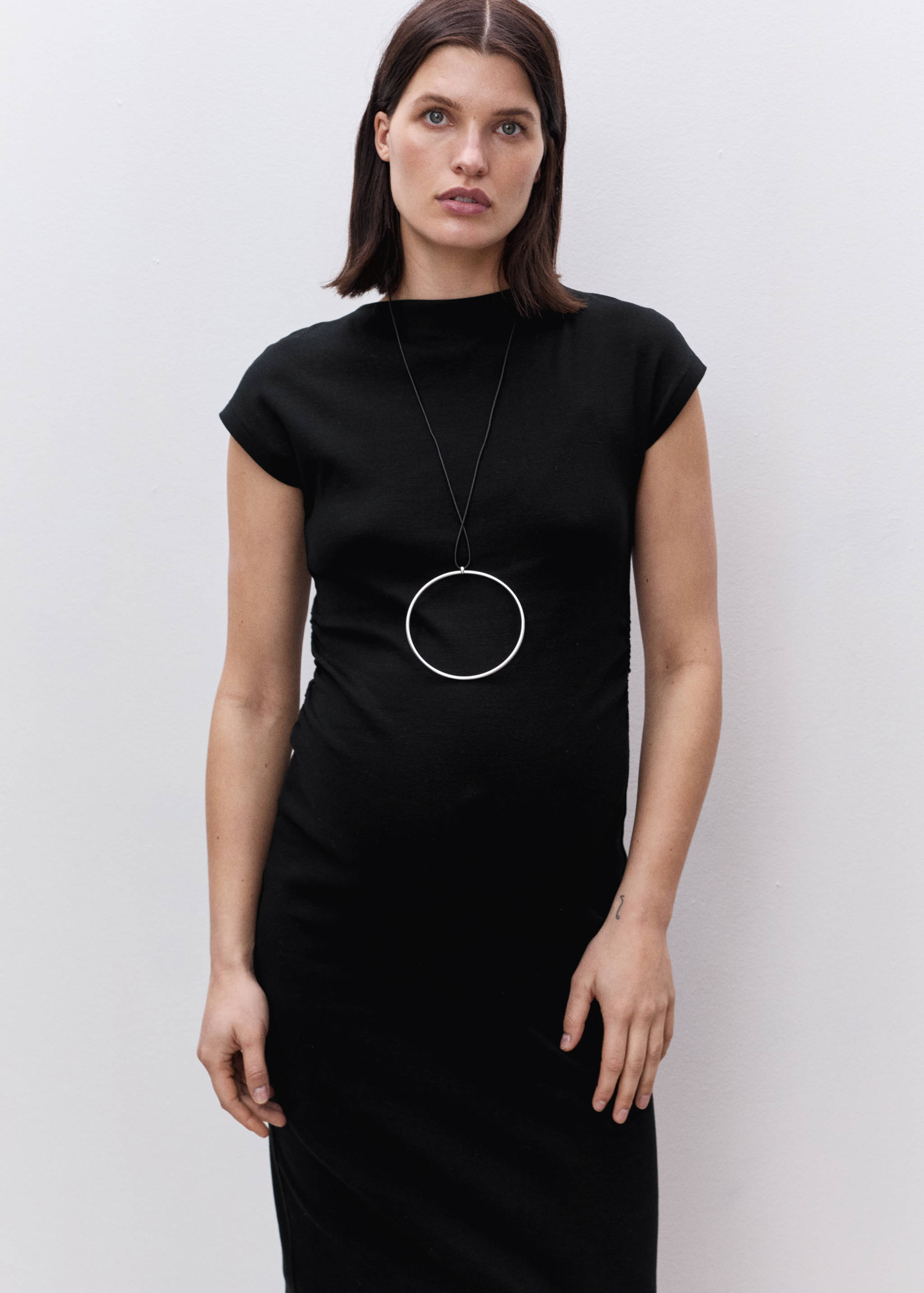 Cotton maternity dress - Medium plane