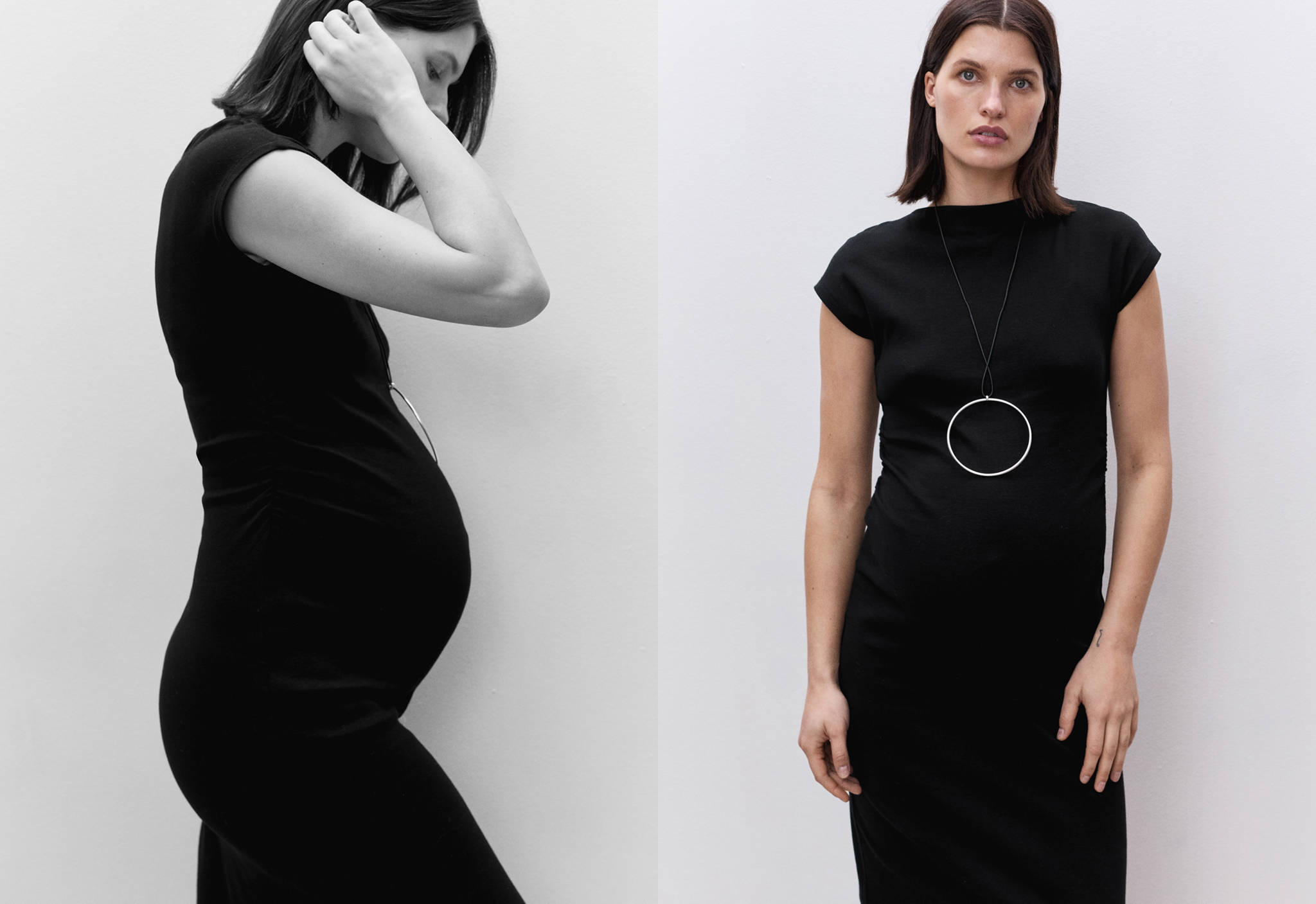 Cotton maternity dress - Panoramic plane