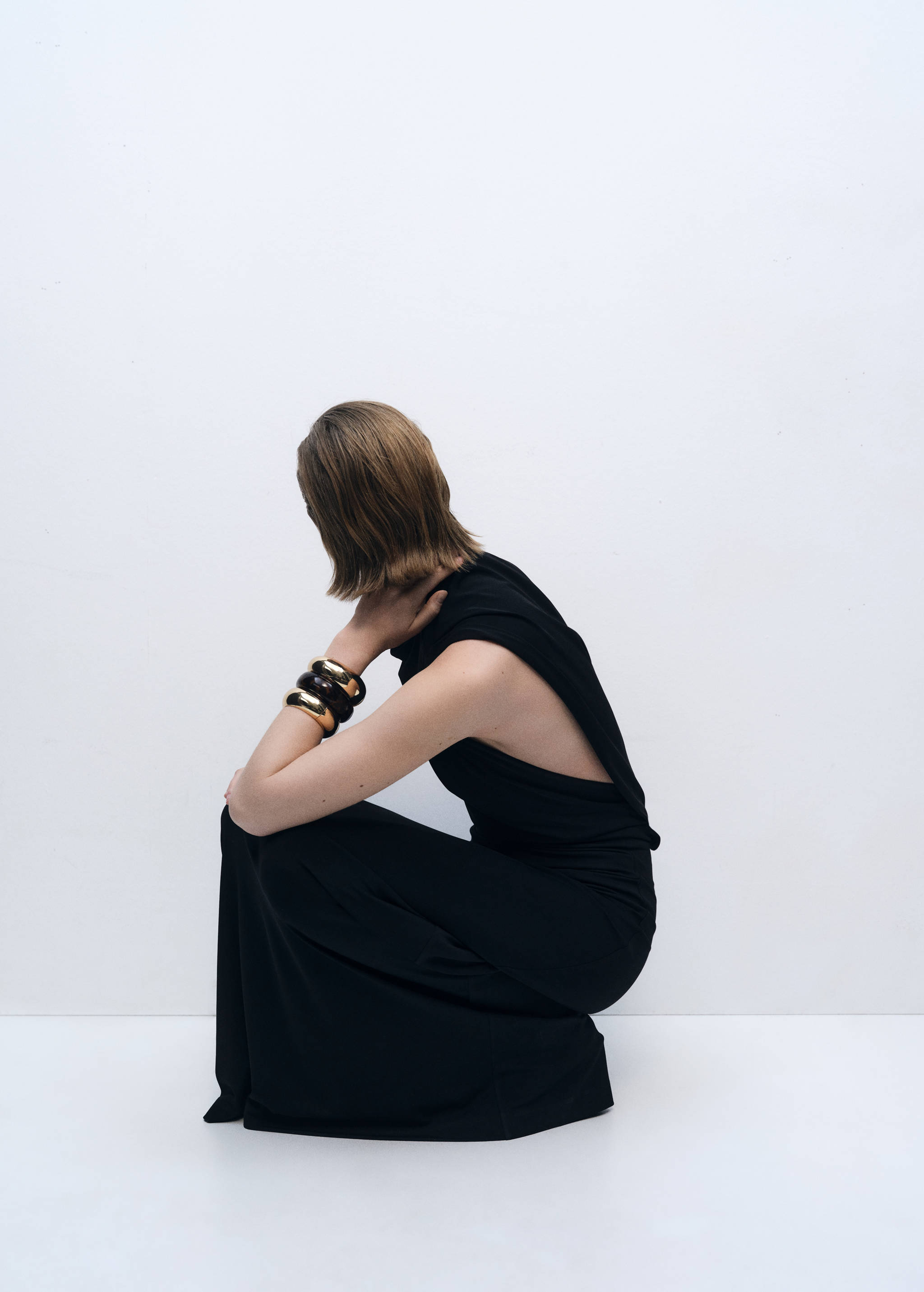 Vestido drapeado abertura lateral - Detalle del artículo 1