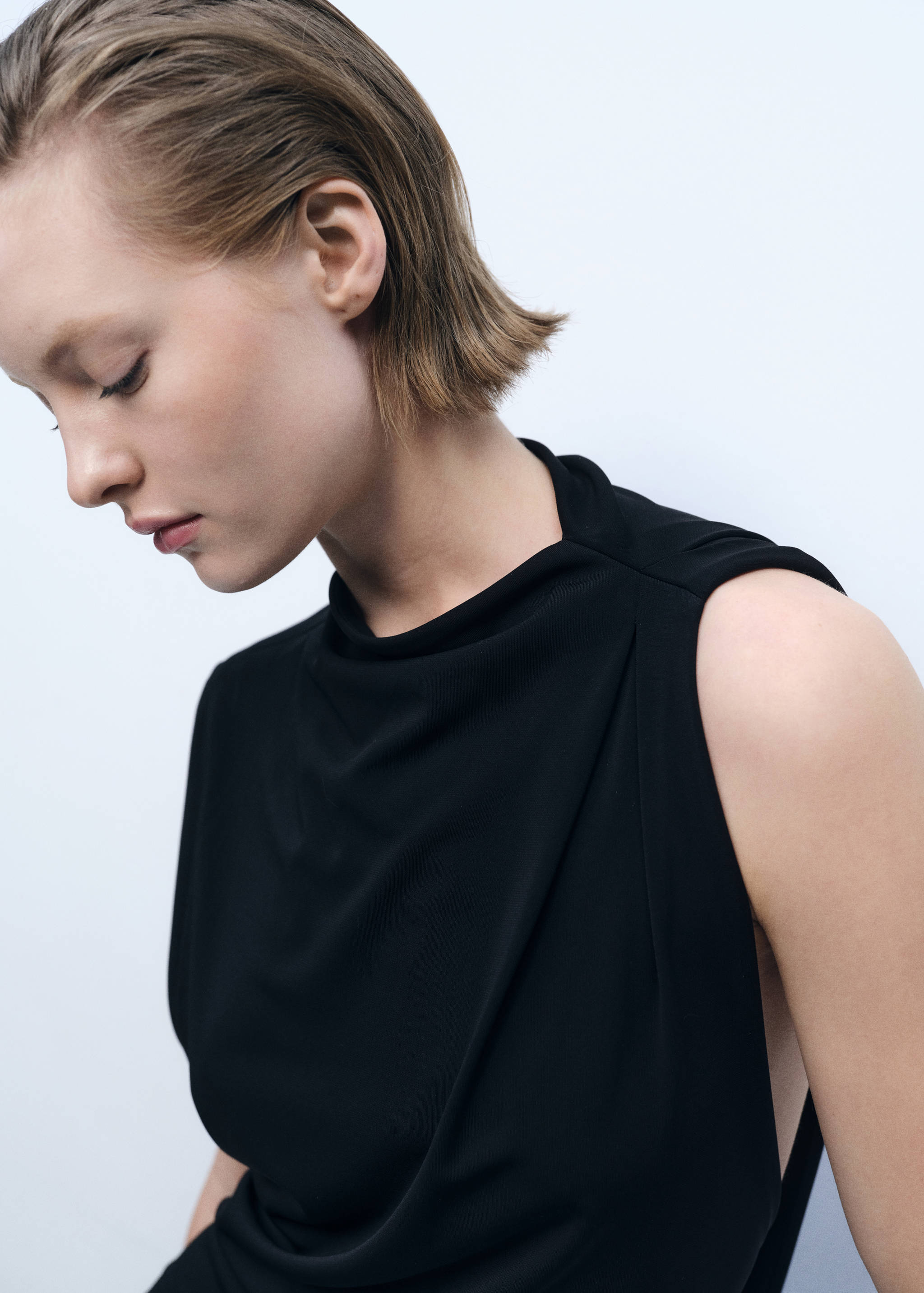 Vestido drapeado abertura lateral - Detalle del artículo 6