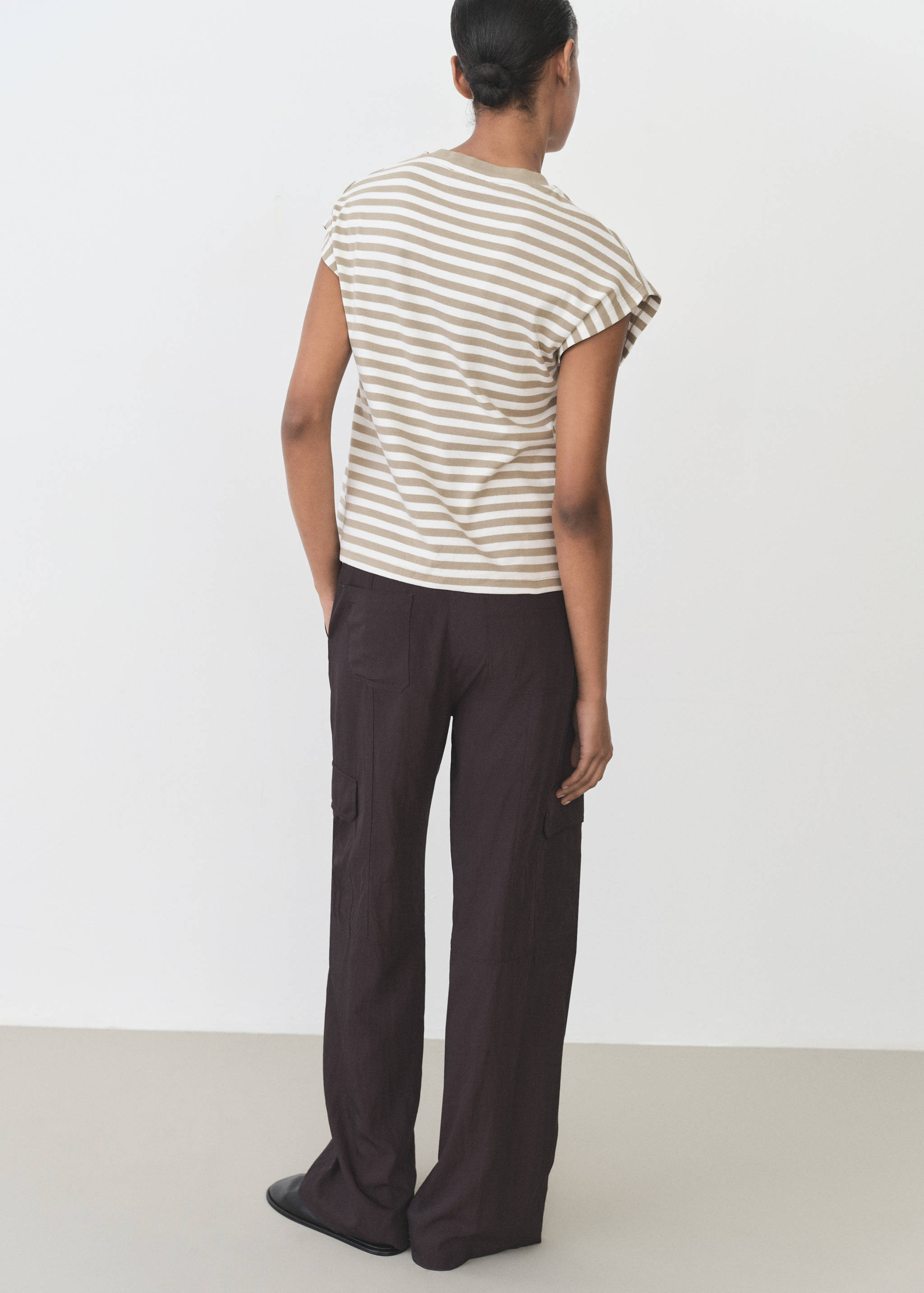 Camiseta manga corta rayas - Reverso del artículo