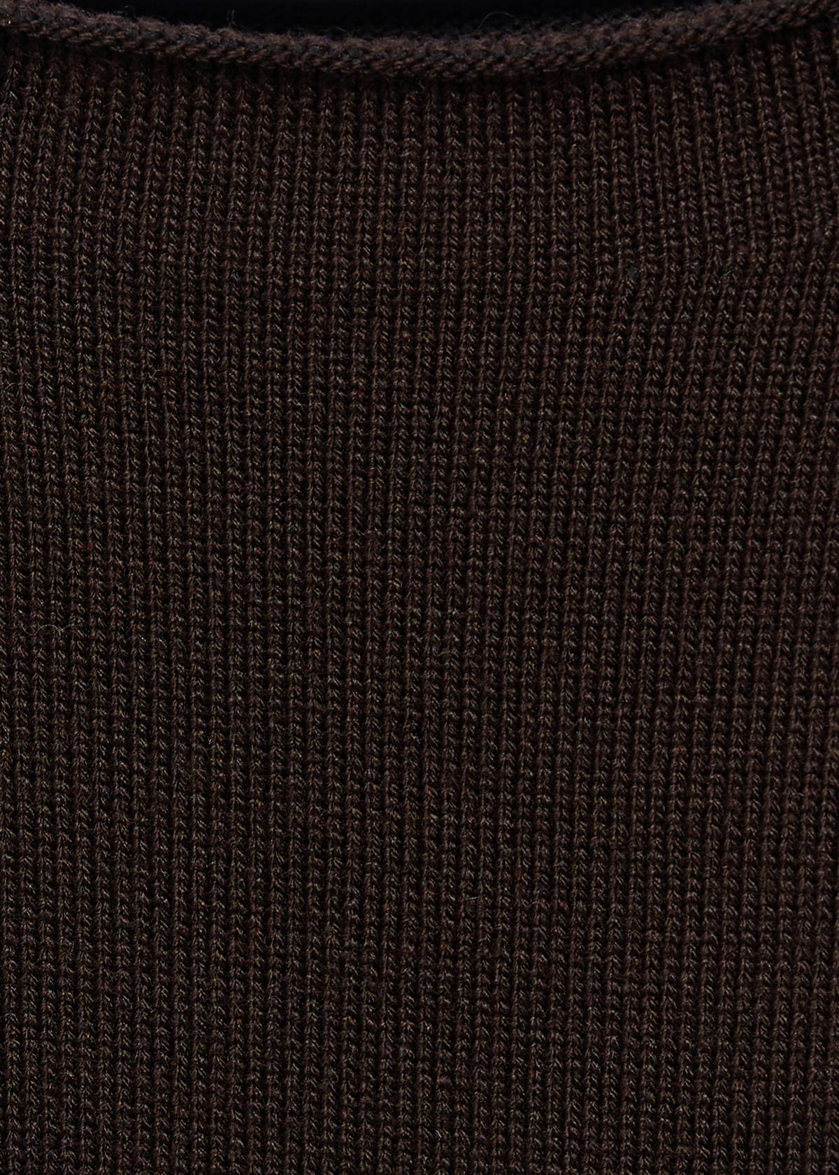 Short-sleeved fine-knit sweater — Chocolate