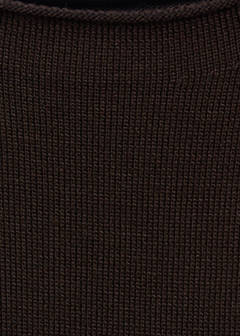 Short-sleeved fine-knit sweater — Chocolate 6