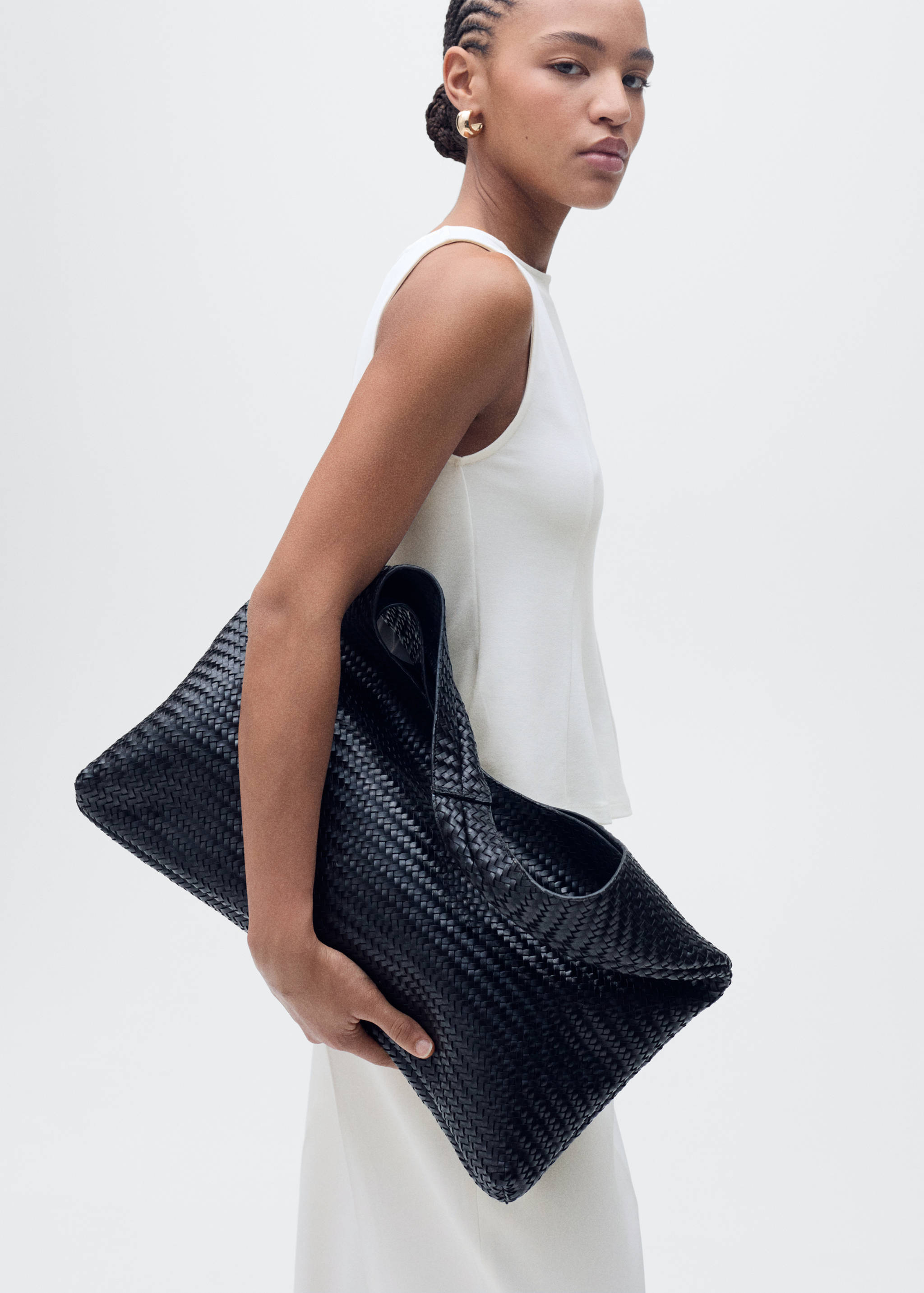 Haut péplum détails coutures - Plan moyen