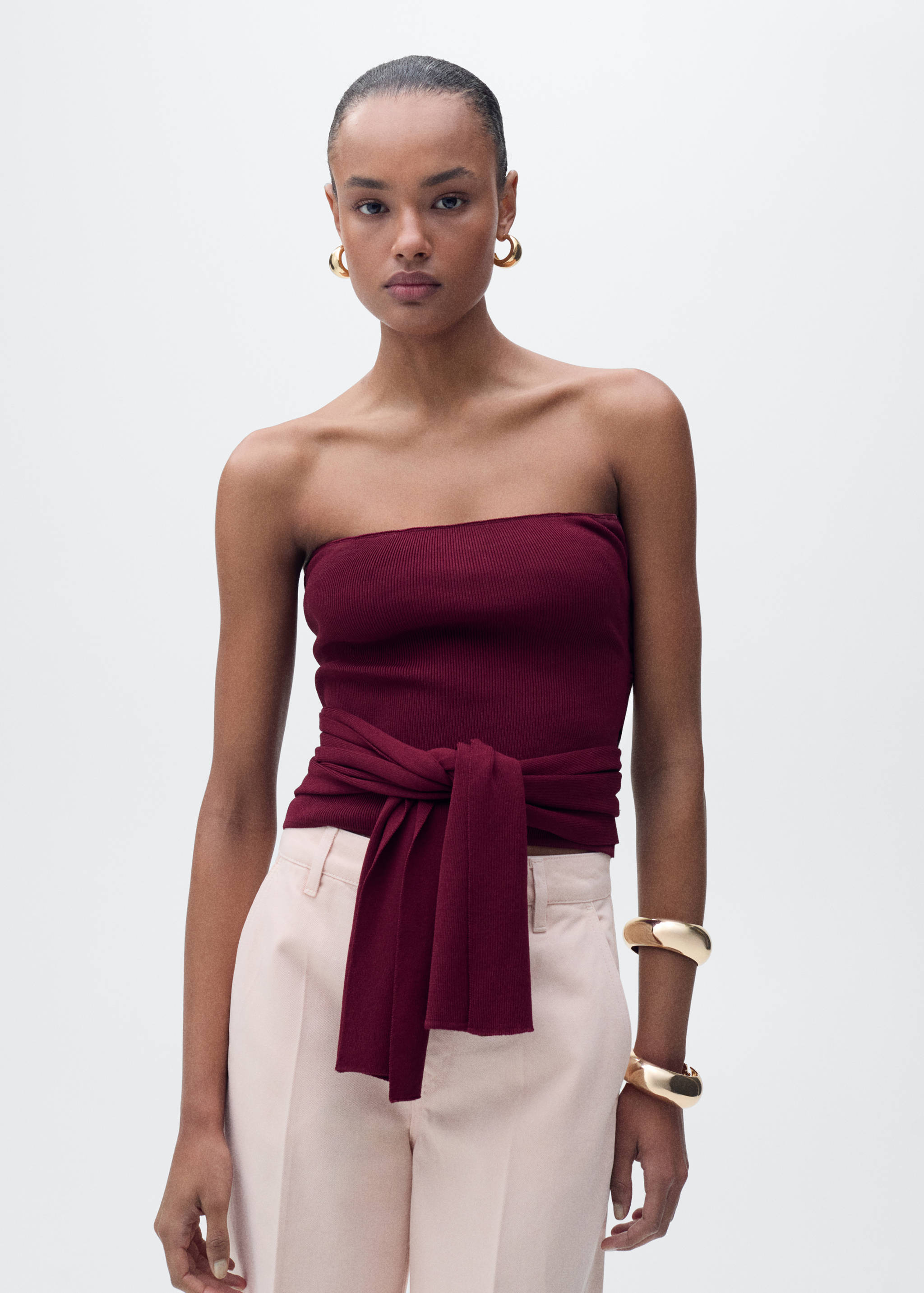 Bandeau top with knot detail - Details of the article 2