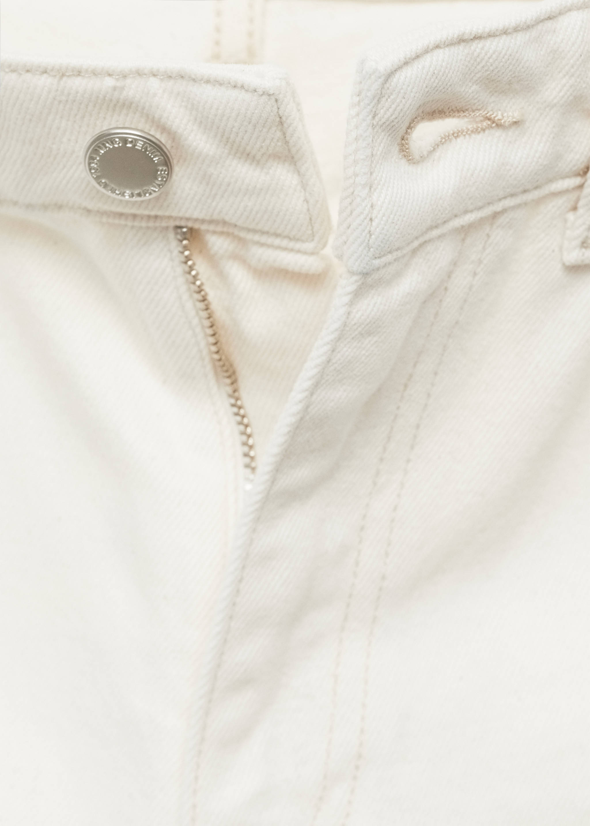 Wide leg cropped jeans with seam detail - Details of the article 0