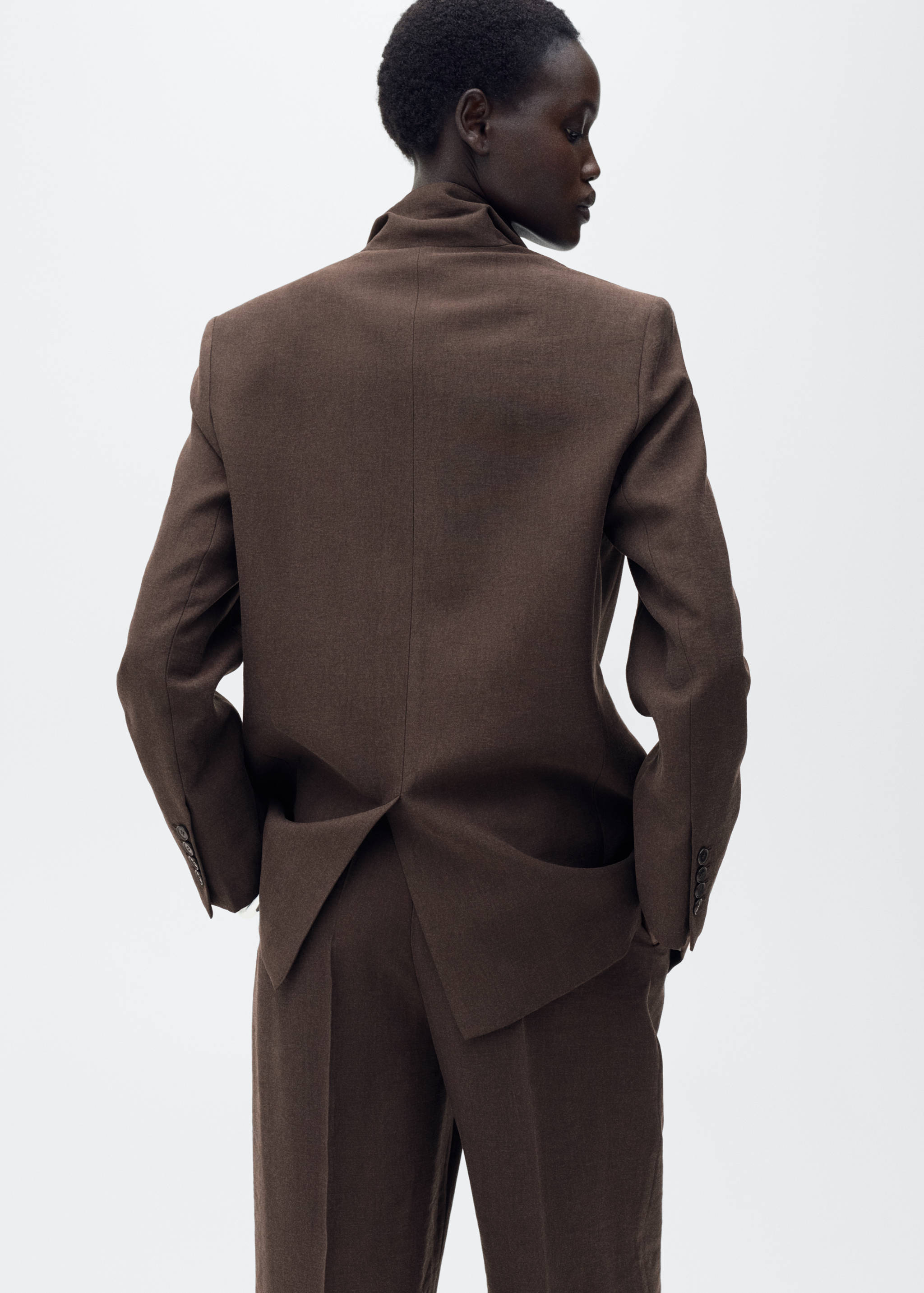 Straight-fit lyocell suit blazer - Reverse of the article