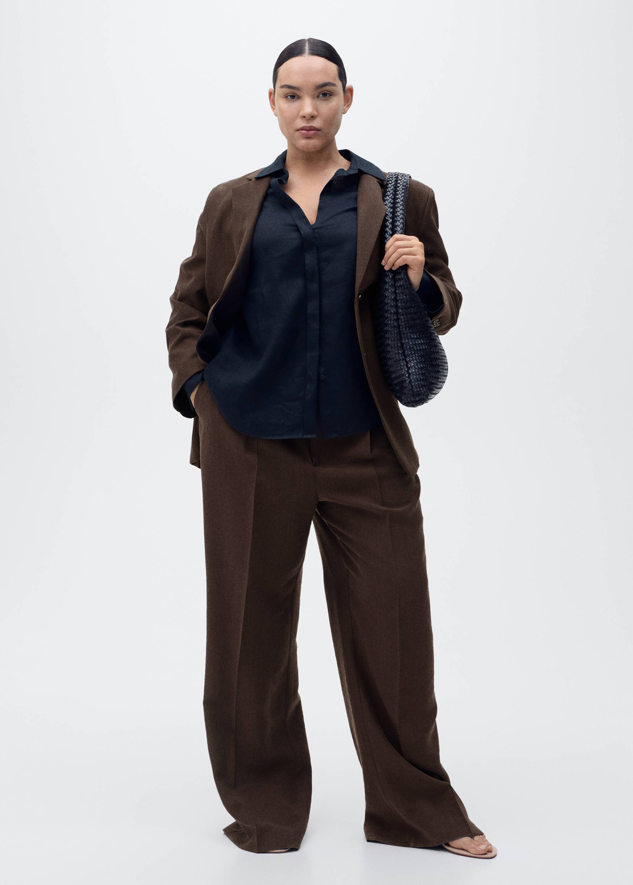 Straight-fit lyocell suit blazer - Details of the article 3