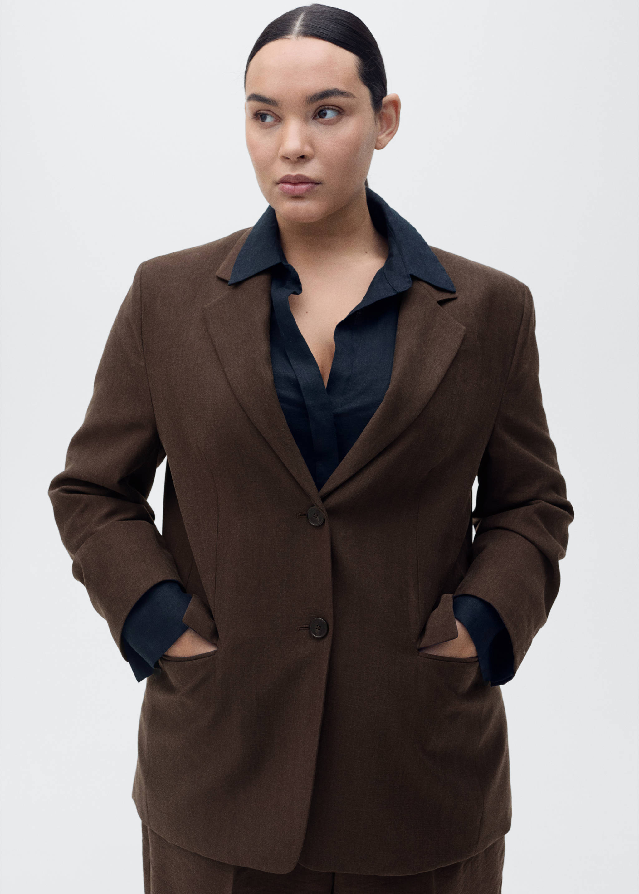 Straight-fit lyocell suit blazer - Details of the article 5