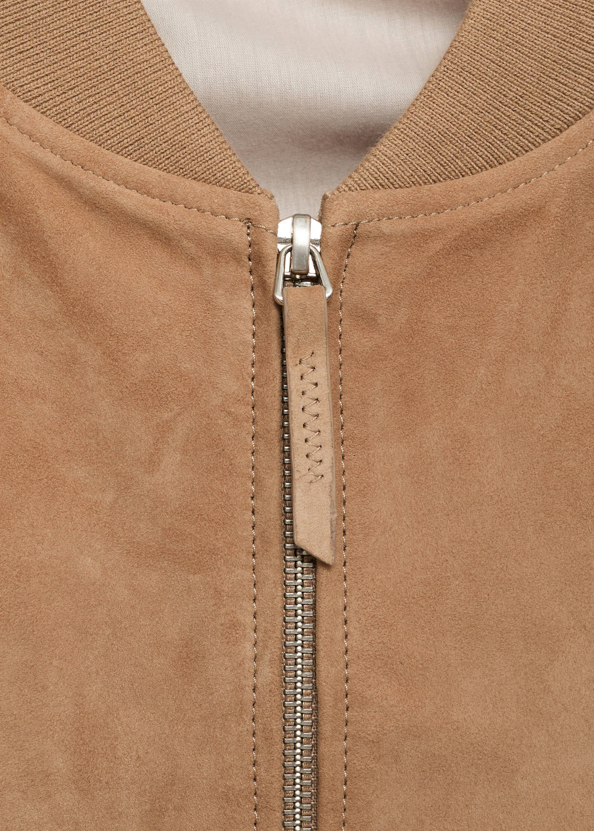 Suede leather bomber jacket - Details of the article 8