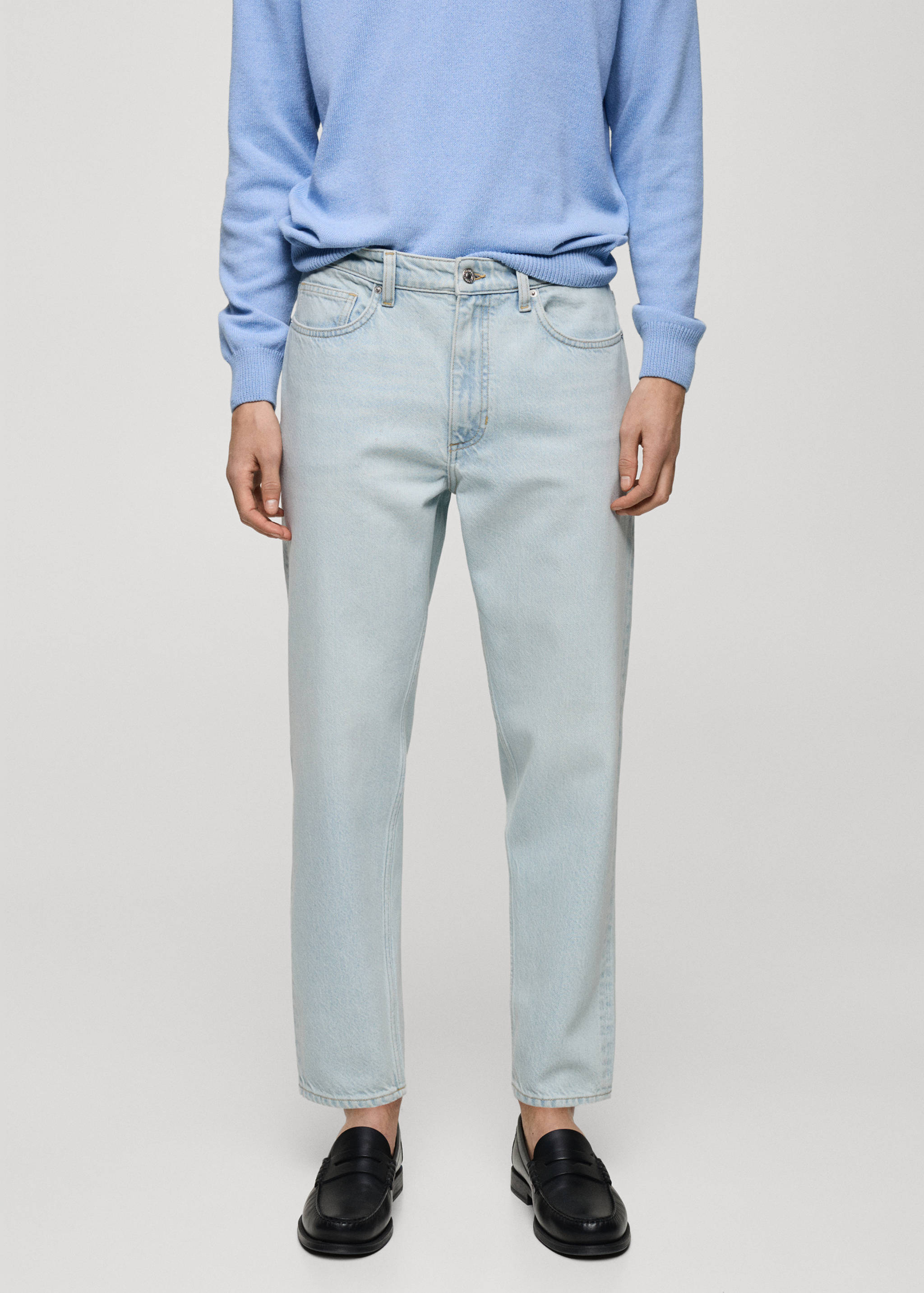 Cropped carrot-fit jeans - Medium plane