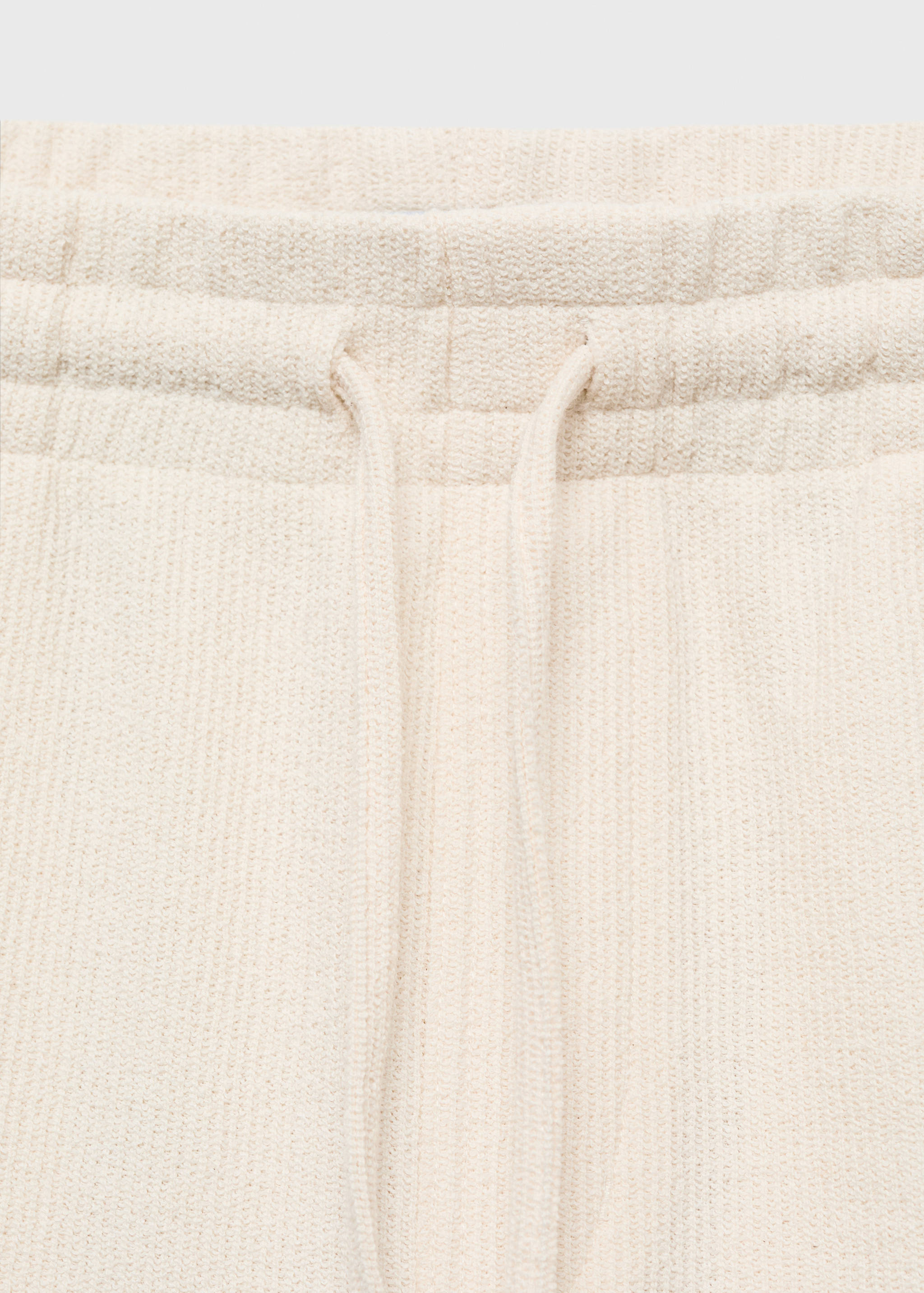 Textured cotton bermuda shorts with drawstring - Details of the article 8