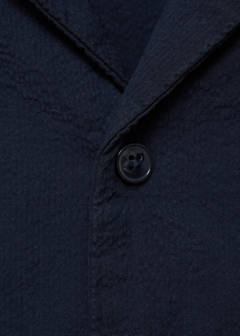 Textured shirt with bowling collar — Dark Navy 4