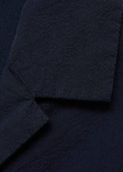 Textured shirt with bowling collar — Dark Navy 8