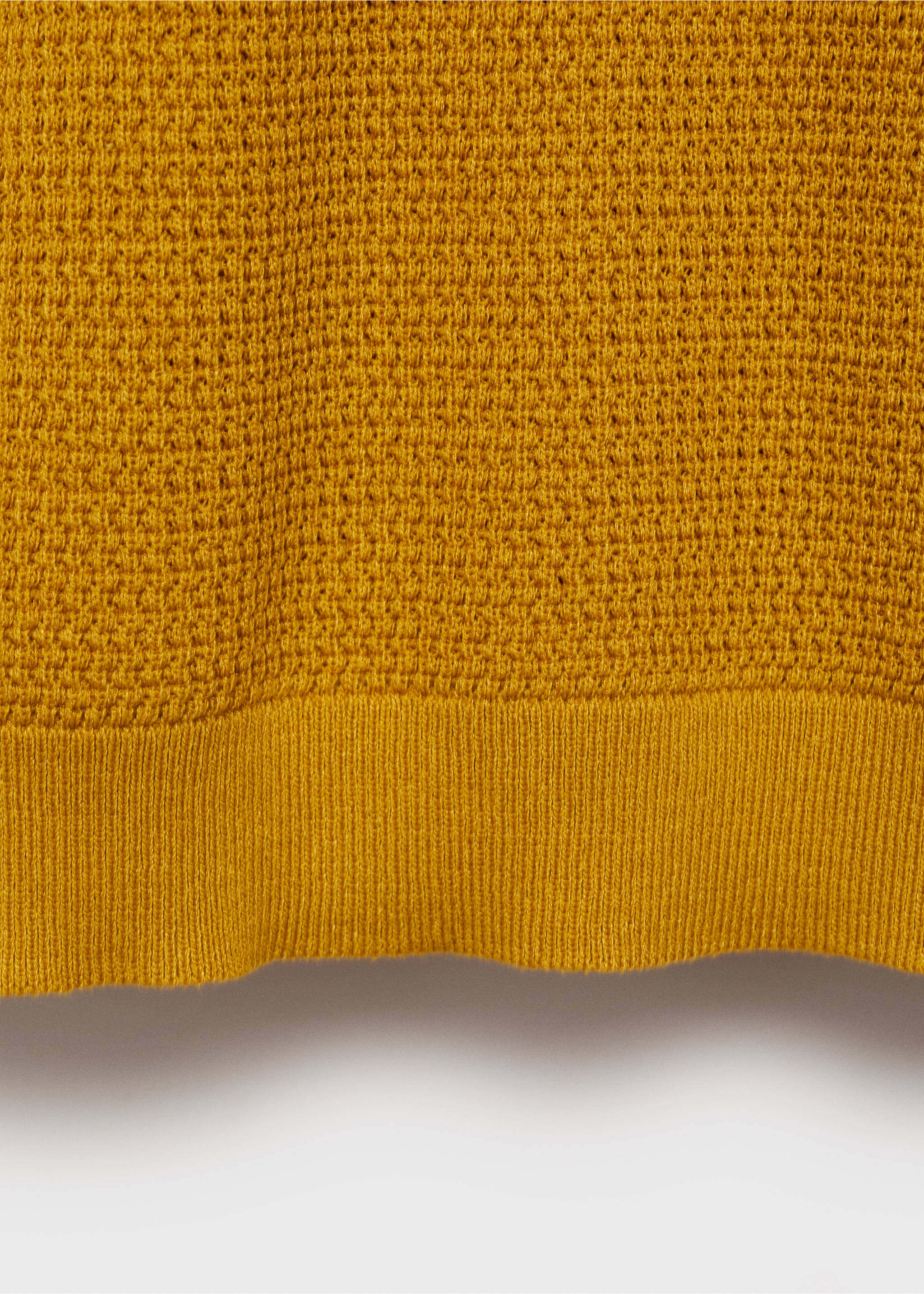 Polo maille fine structuré - Détail de l'article 0, Curry. Ref: 87055933-00.