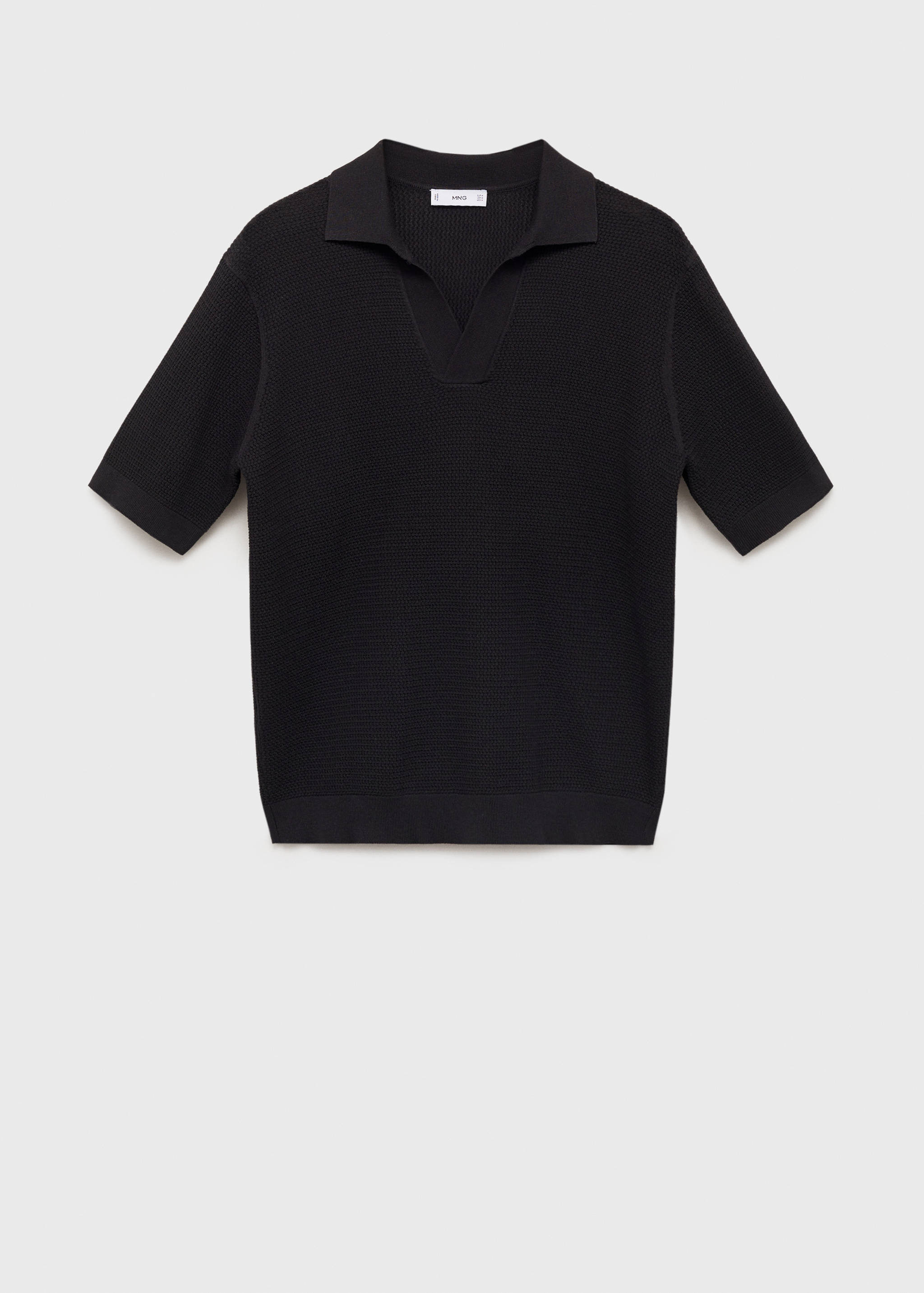 Structured fine-knit polo shirt - Article without model