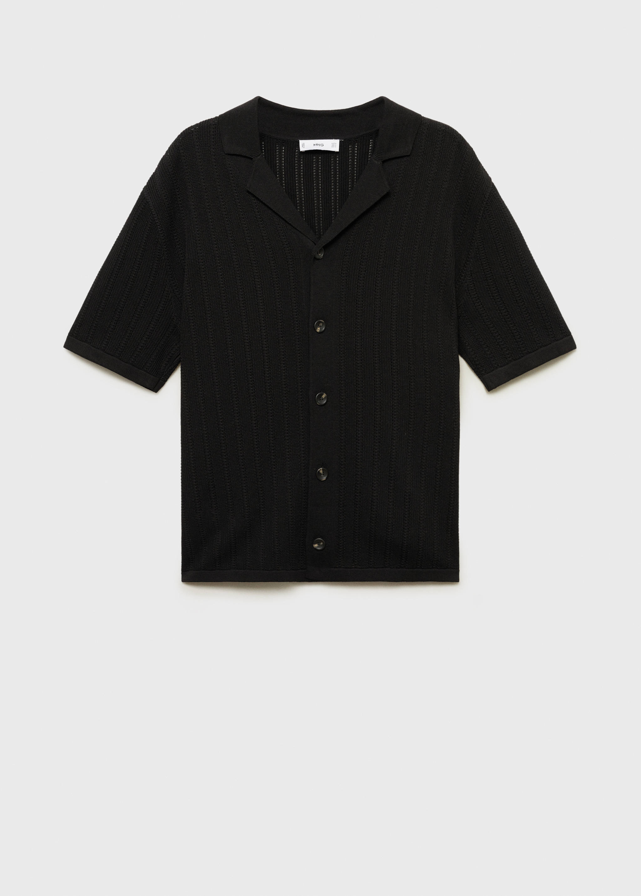 Strickhemd mit Pointelle-Details - Artikel ohne Model