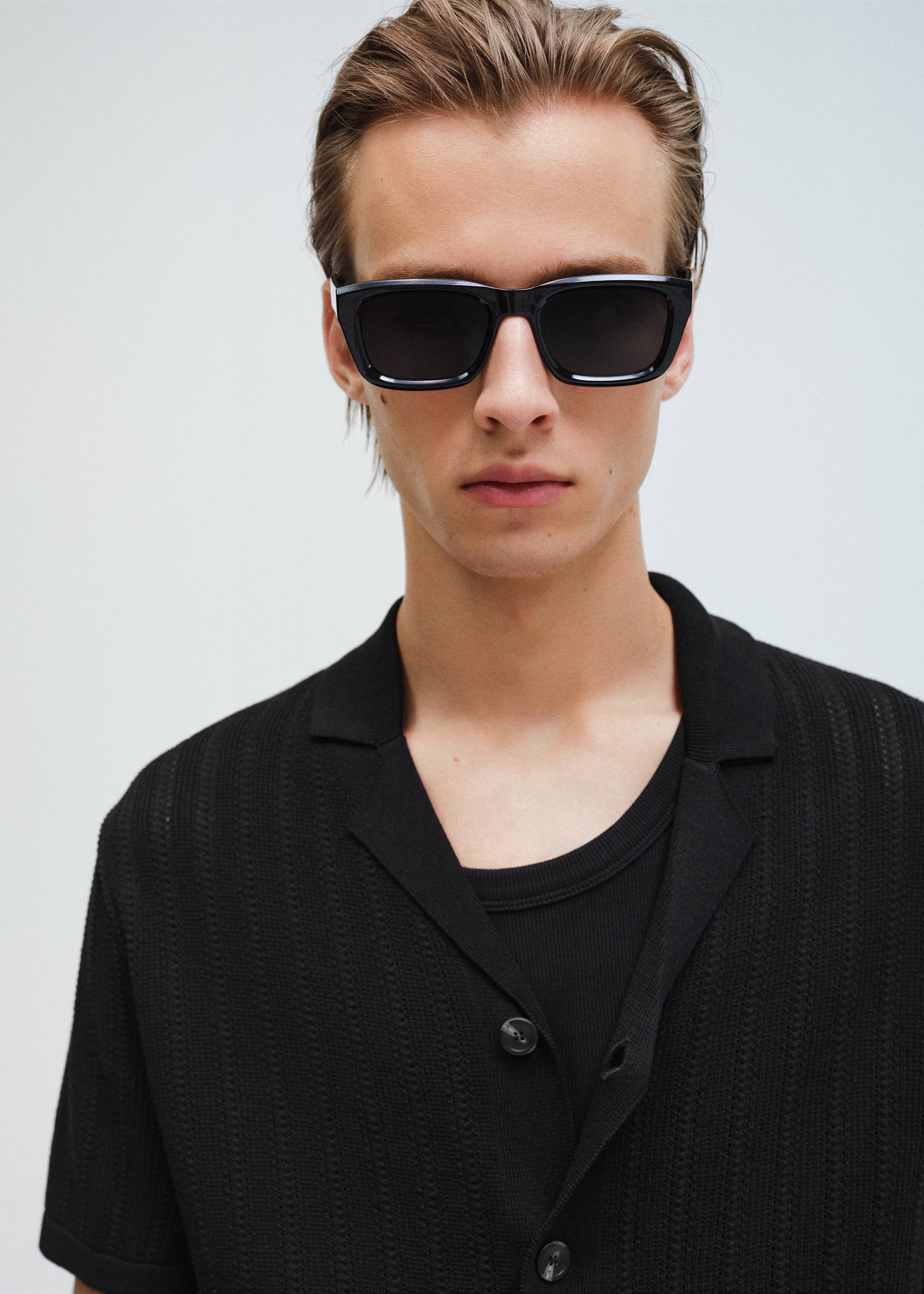 Strickhemd mit Pointelle-Details - Detail des Artikels 3