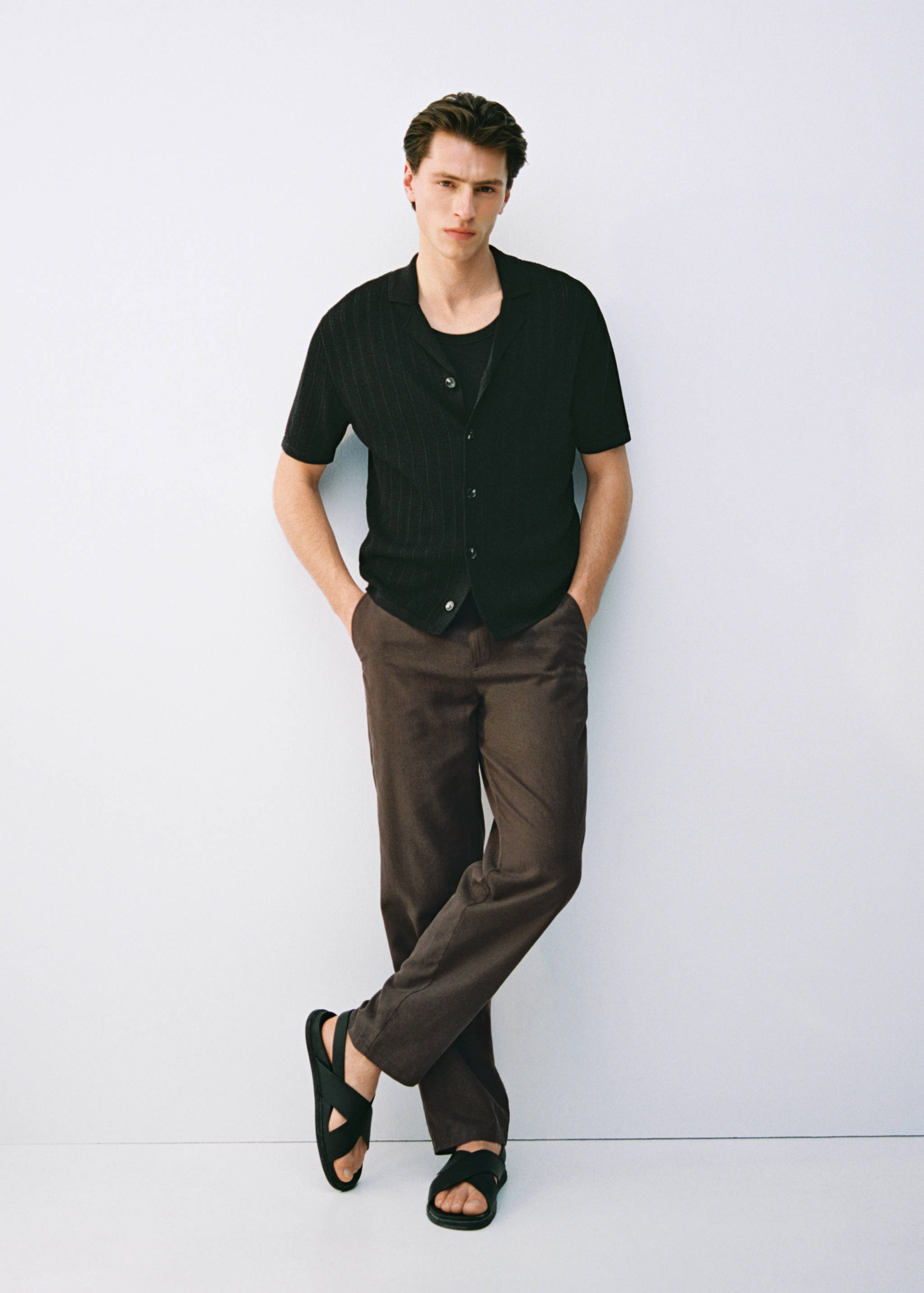 Strickhemd mit Pointelle-Details - Detail des Artikels 5