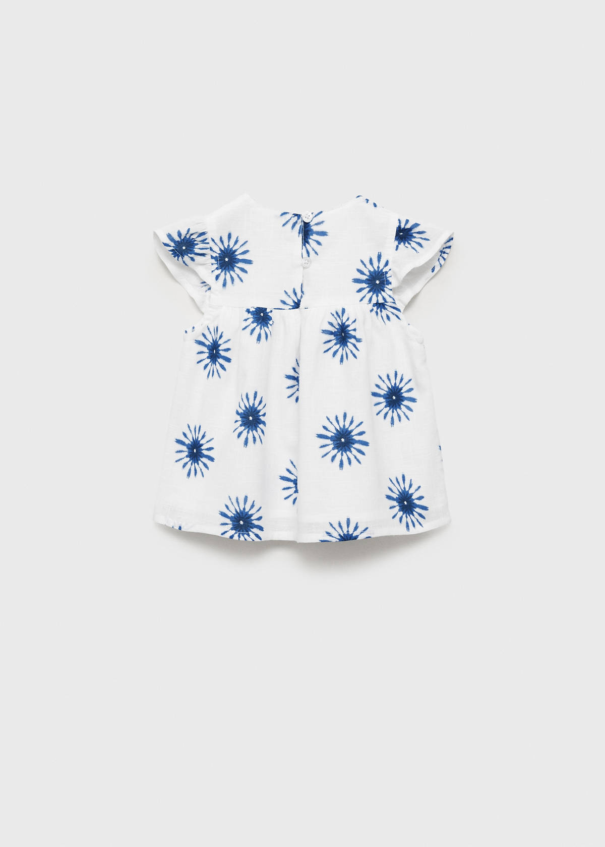 Printed cotton blouse — White