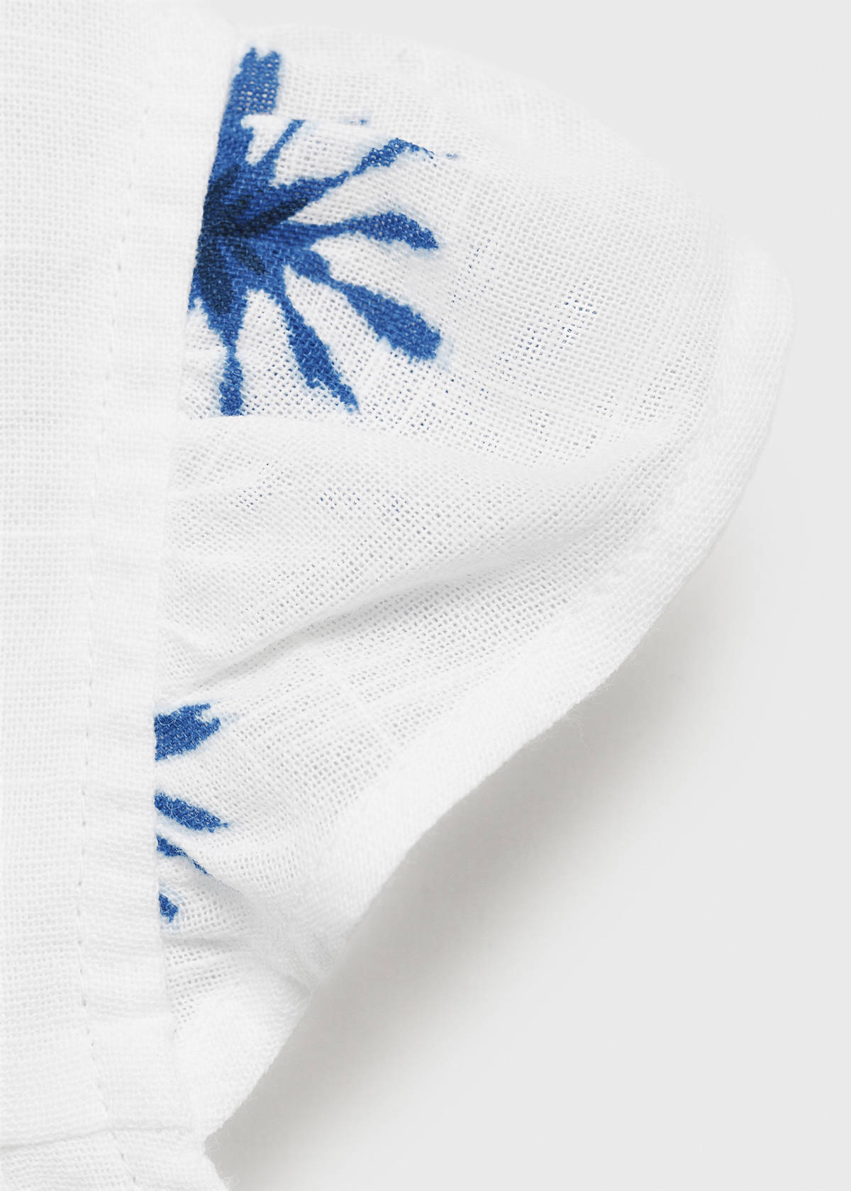 Printed cotton blouse — White