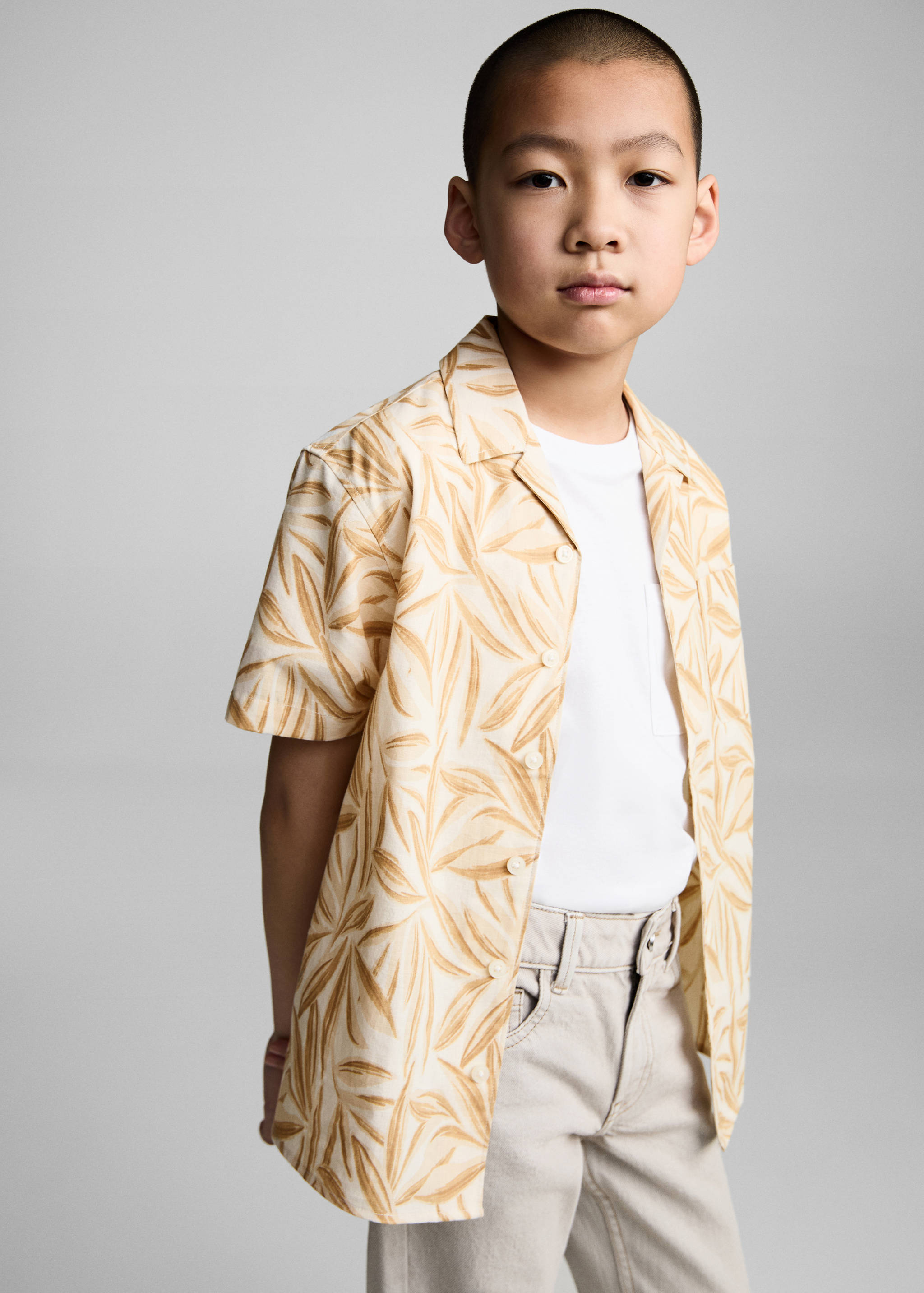 Short sleeved cotton shirt - Medium plane