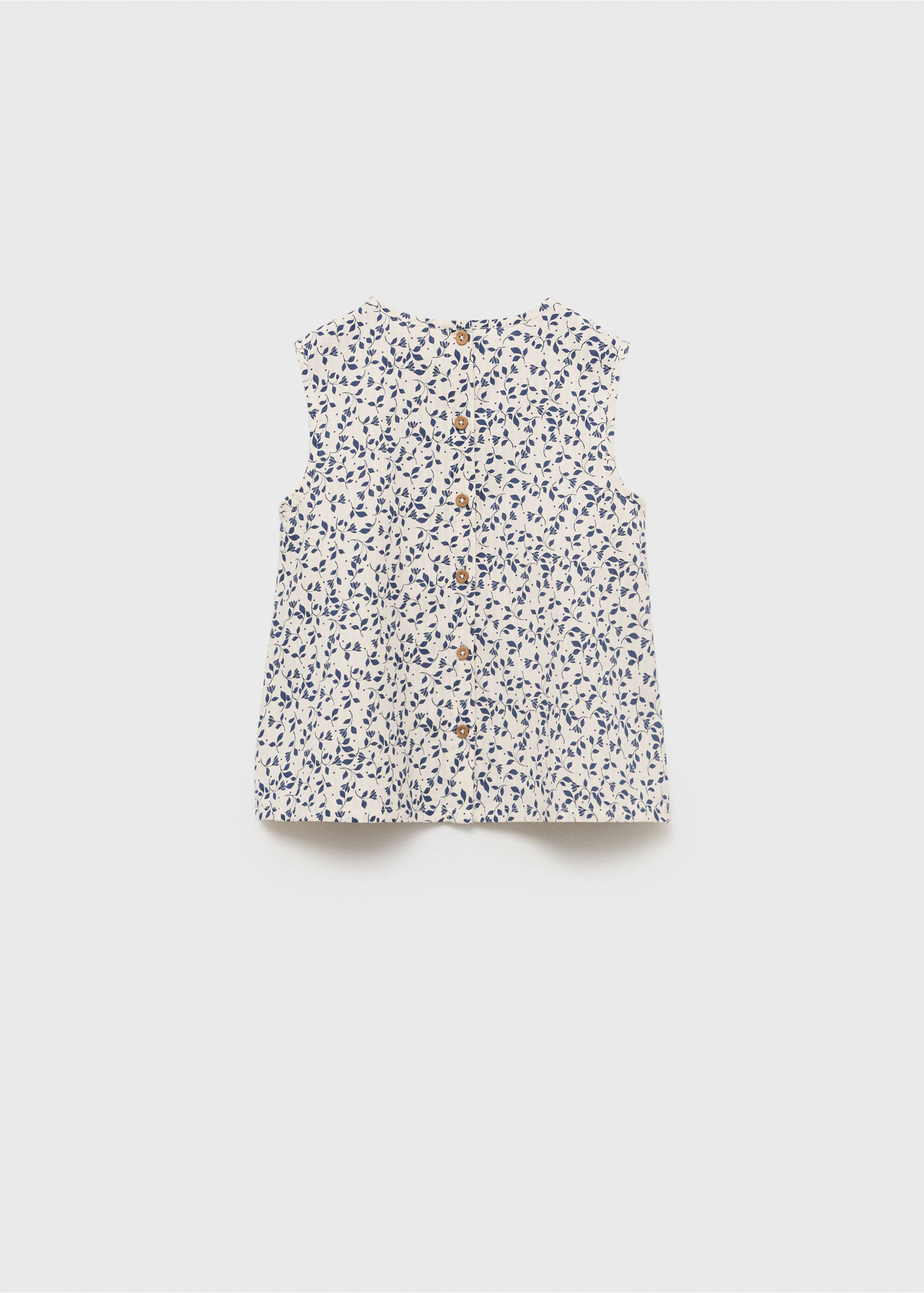 Blusa estampada sin mangas - Reverso del artículo, Blanco. Ref: 87055940-00.