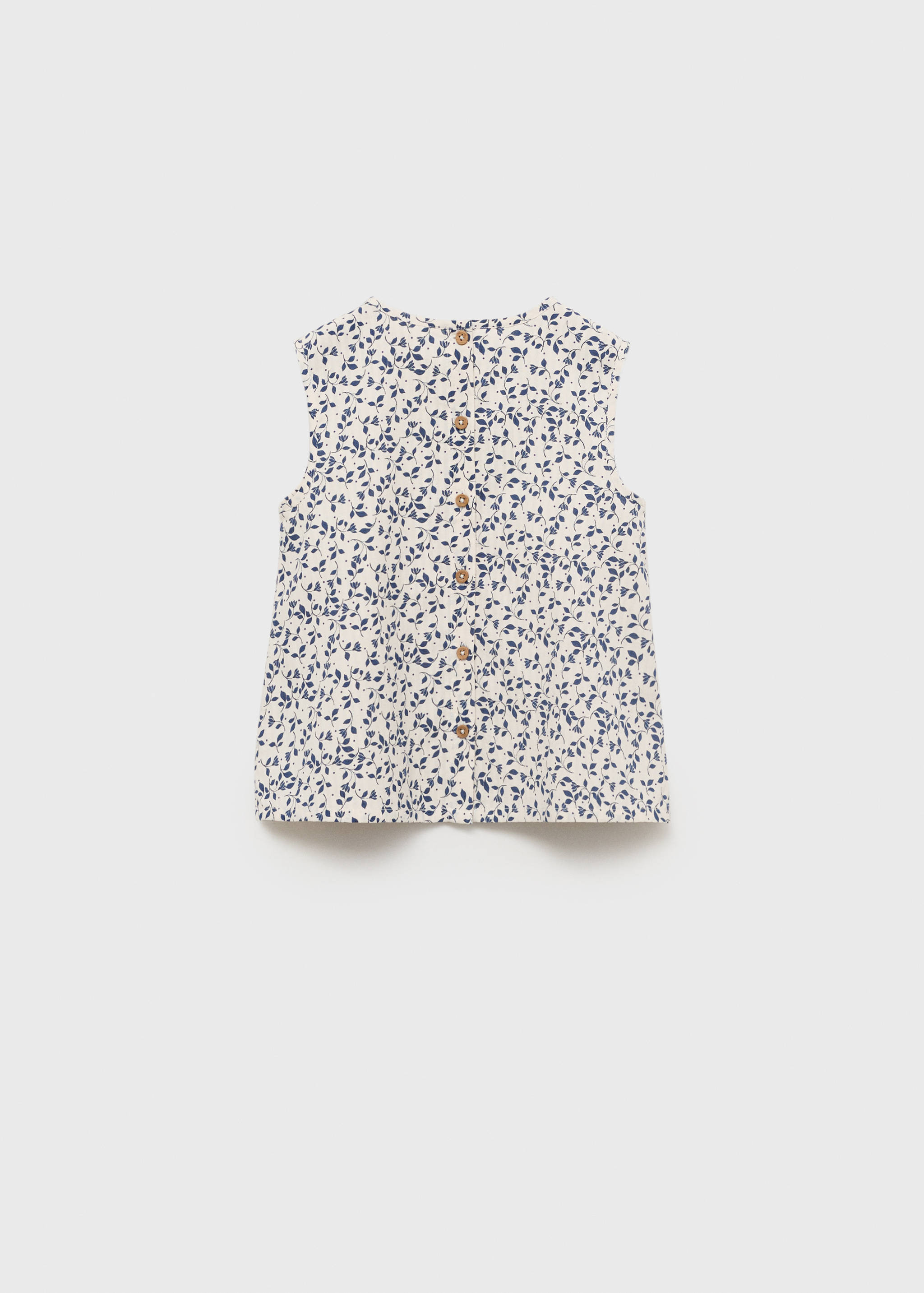 Sleeveless printed blouse - Reverse of the article