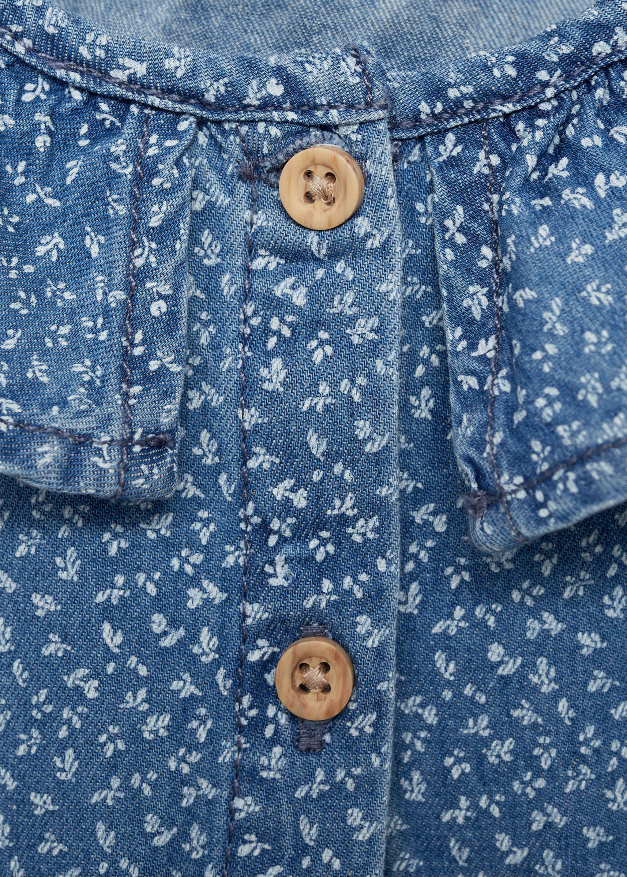Denim dress with babydoll neckline - Details of the article 8