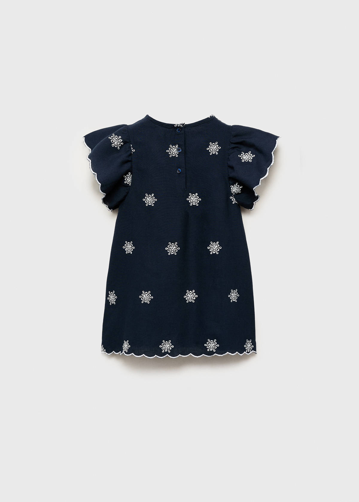 Embroidered detail dress — Dark Navy