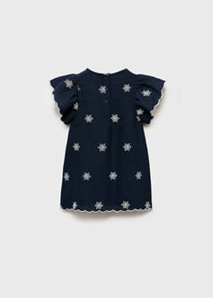 Embroidered detail dress — Dark Navy 4