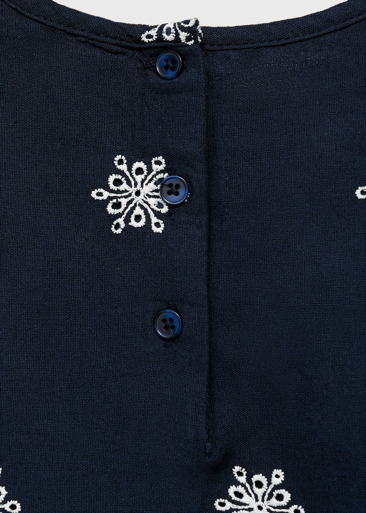 Embroidered detail dress — Dark Navy