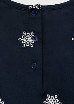 Embroidered detail dress — Dark Navy 3