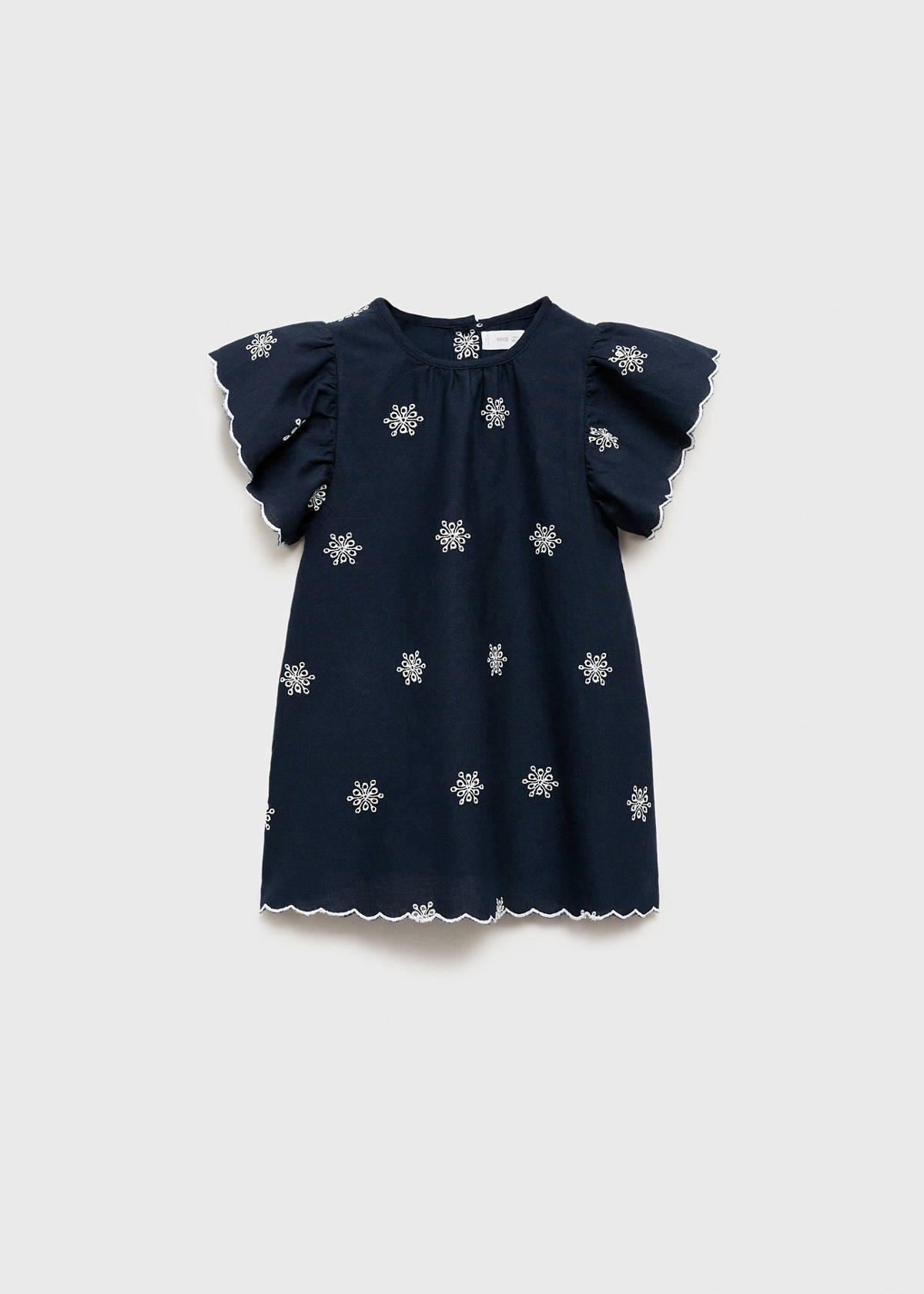 Embroidered detail dress — Dark Navy