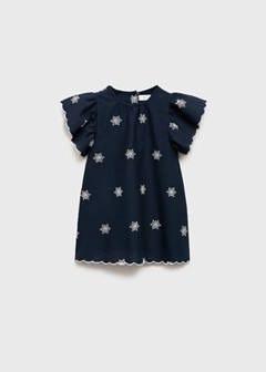 Embroidered detail dress — Dark Navy 2