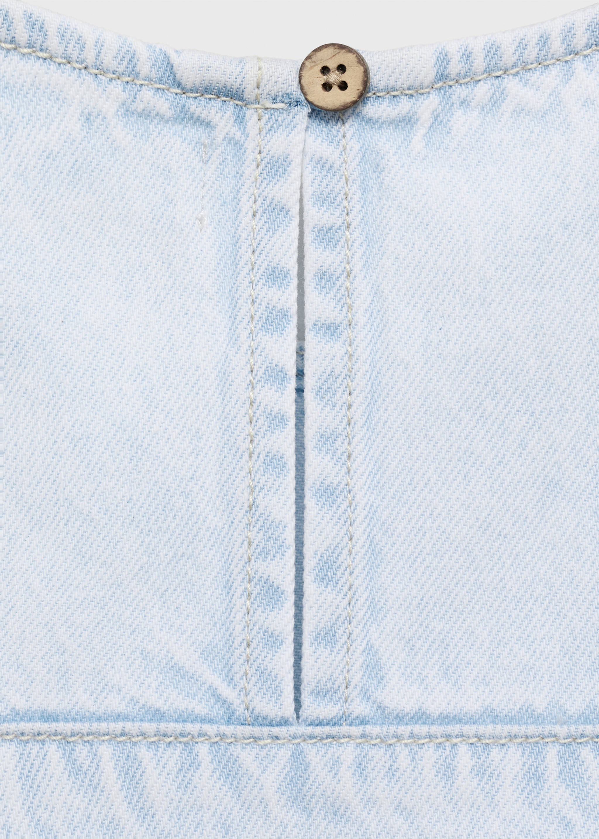 Blouse denim volant - Détail de l'article 8, Bleu clair. Ref: 87055943-00.