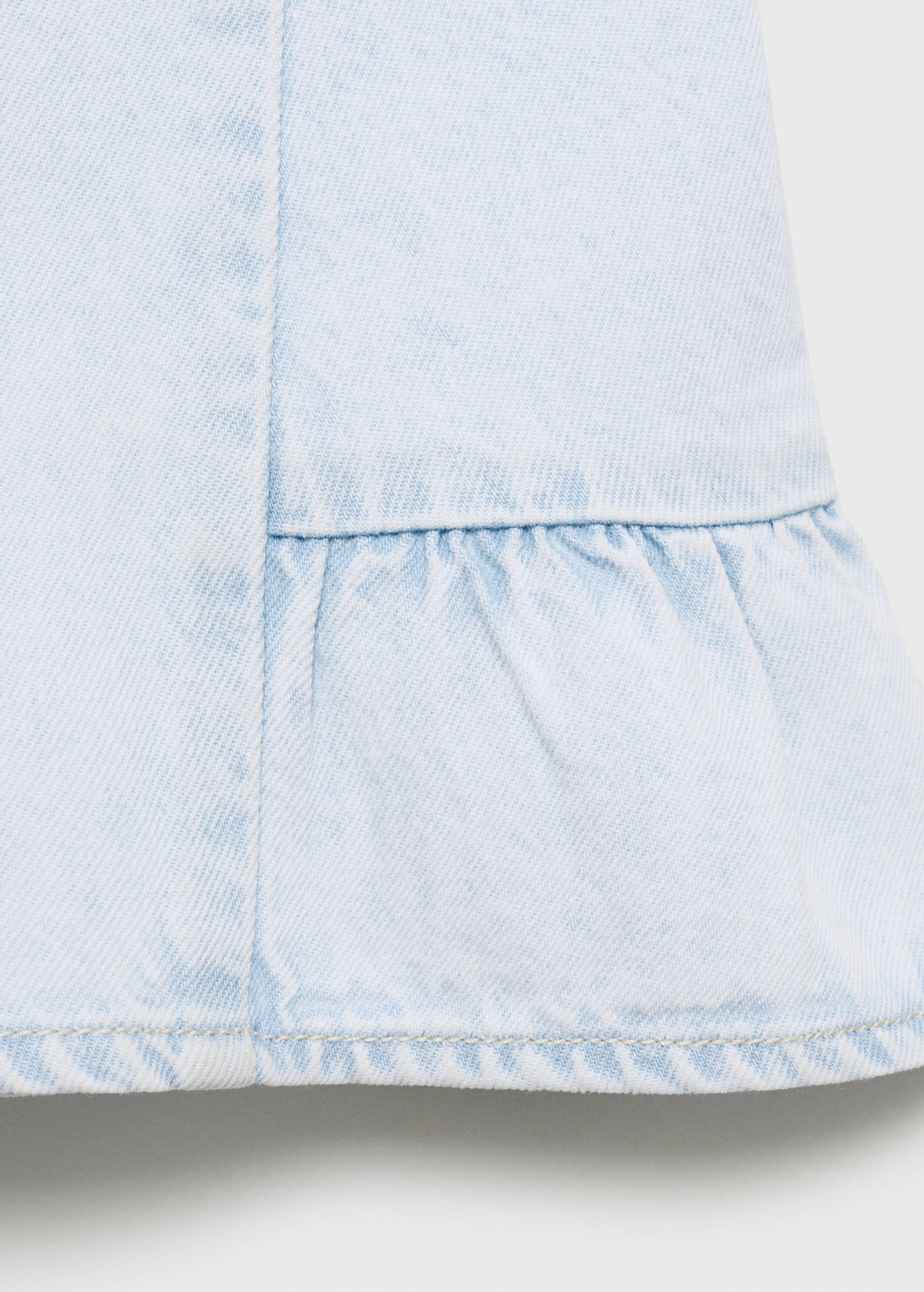 Frilled denim shirt - Details of the article 0