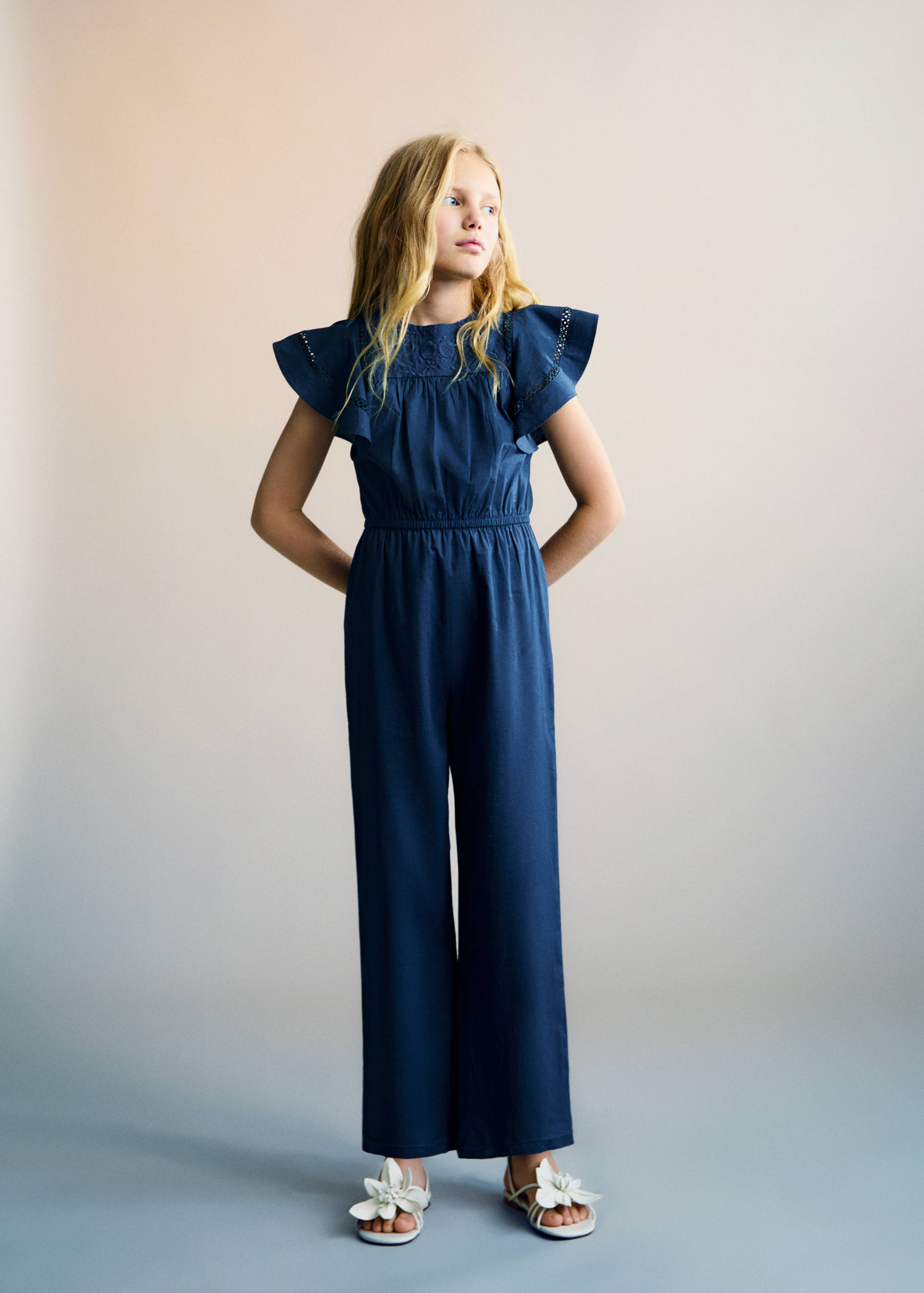 Long embroidered jumpsuit - General plane