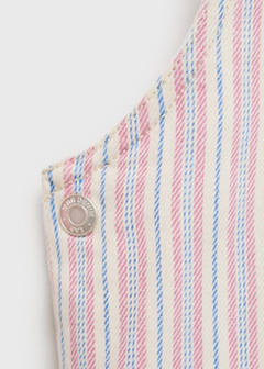 Striped denim pinafore — Ecru 5