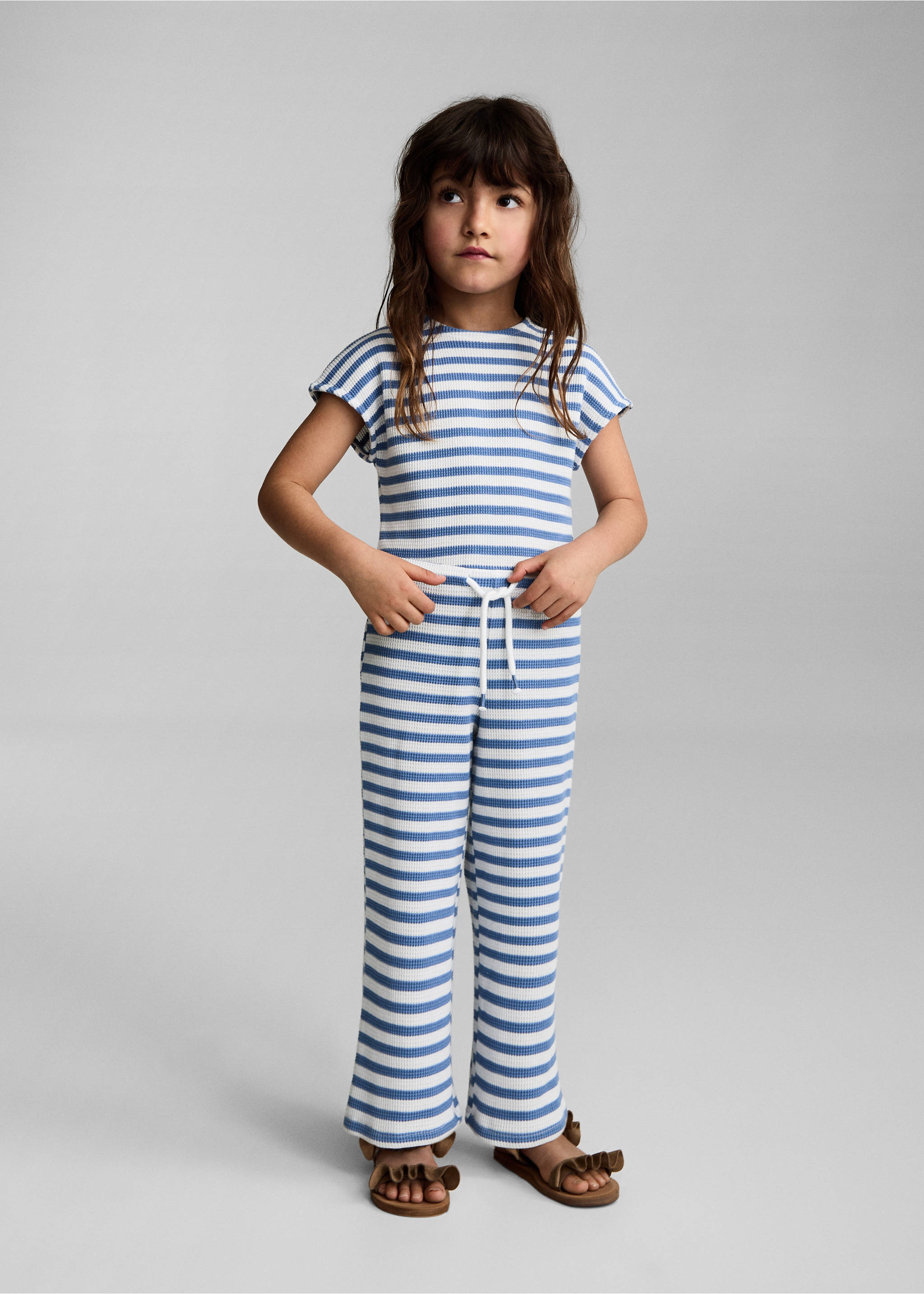 Striped long jumpsuit - General plane, Dark Navy. Ref: 87055948-00.
